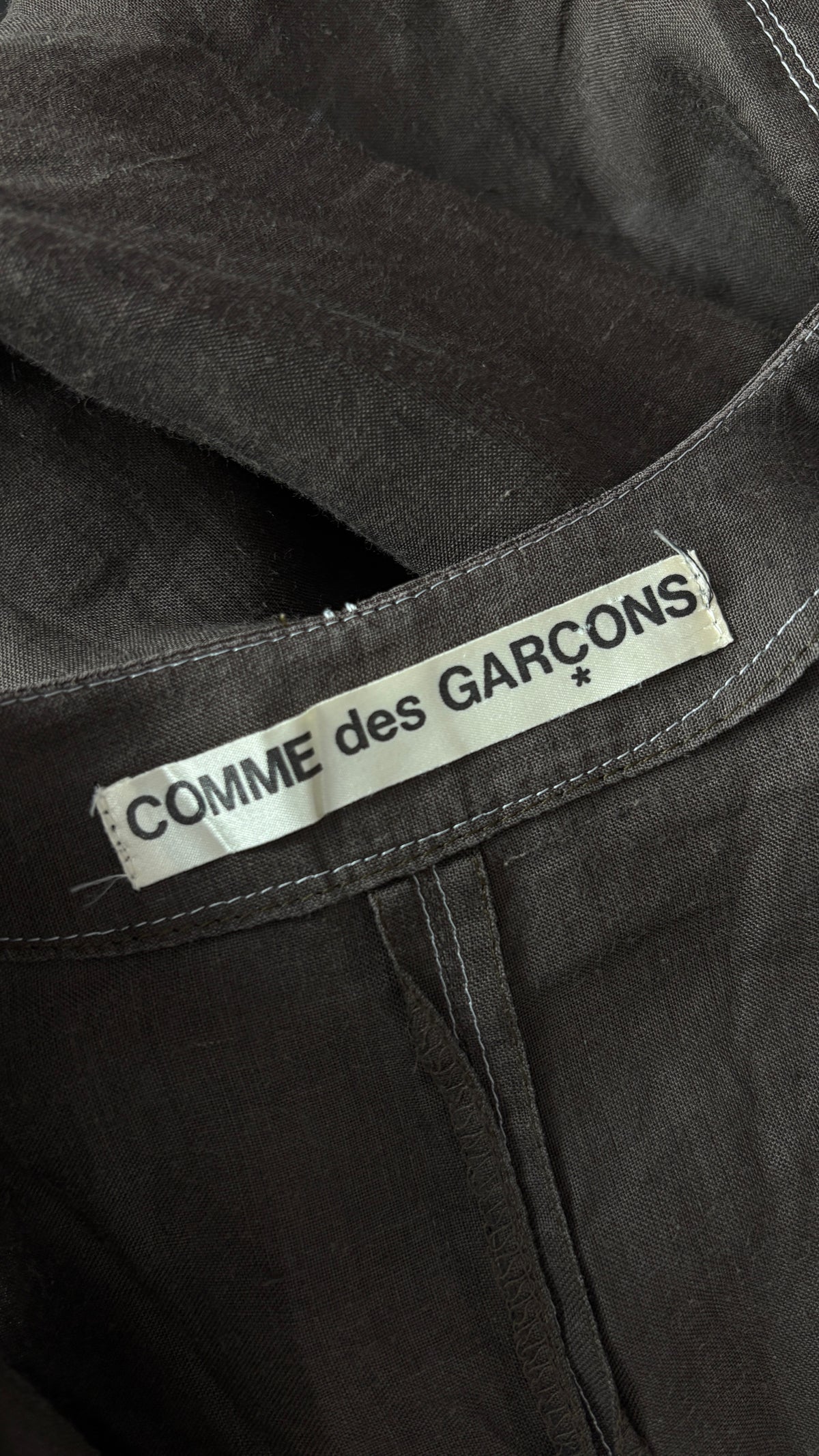 Comme des Garcons 80's blouse with contrast stitching