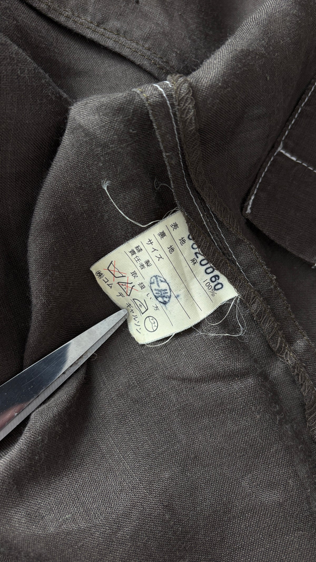 Comme des Garcons 80's blouse with contrast stitching
