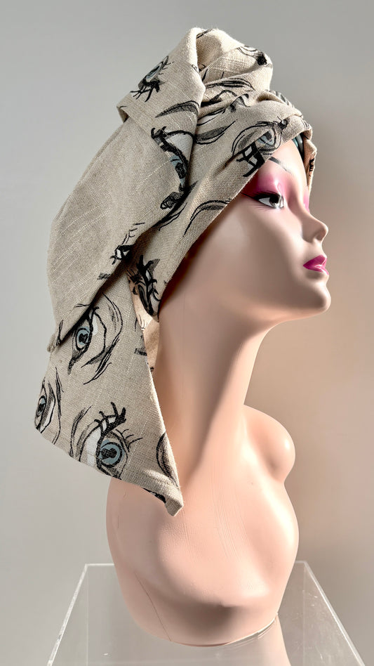 Stephen Jones eye print turban