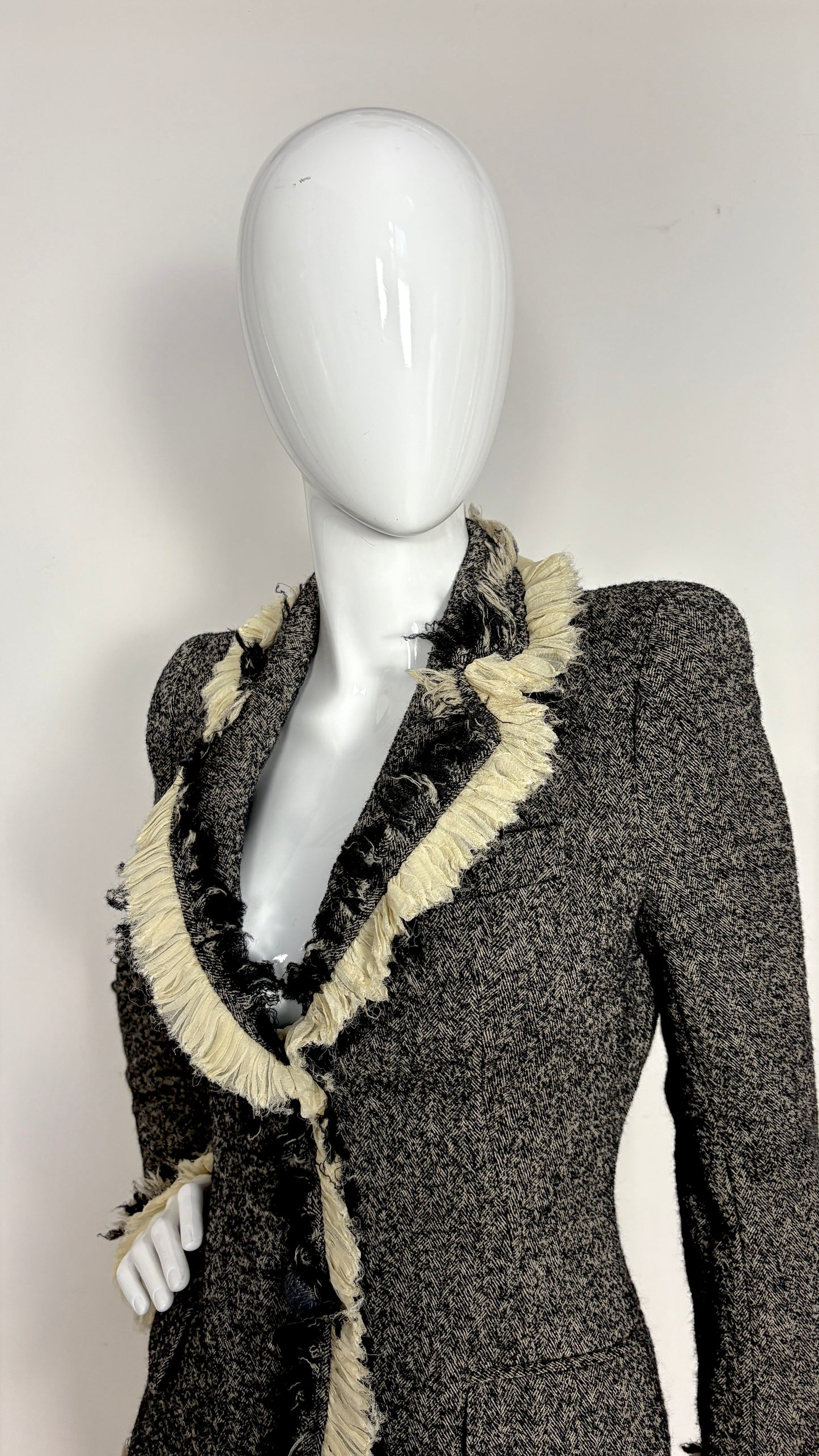 Alexander McQueen pre fall 2010 herringbone and silk suit