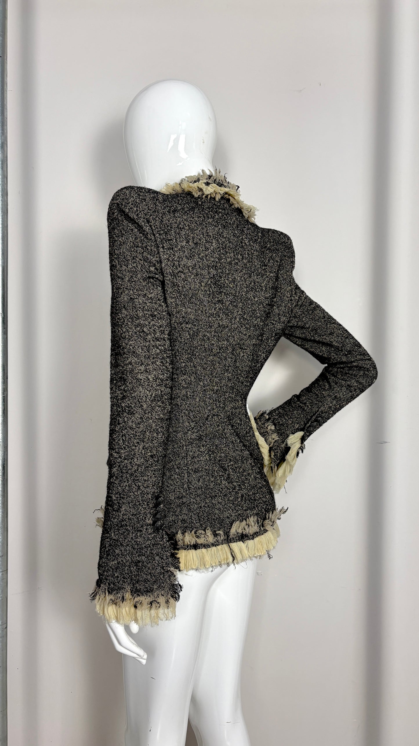 Alexander McQueen pre fall 2010 herringbone and silk suit