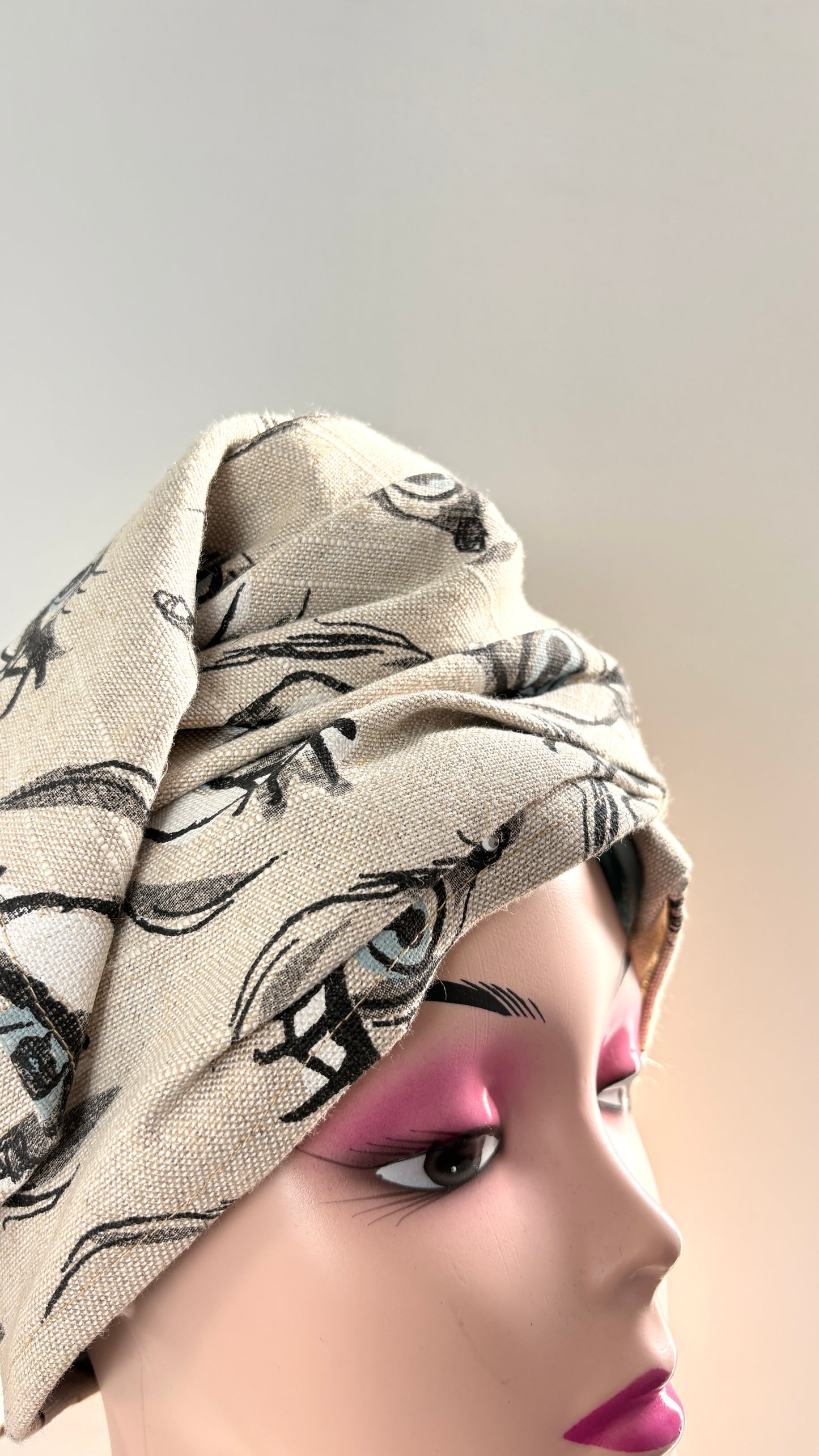 Stephen Jones eye print turban