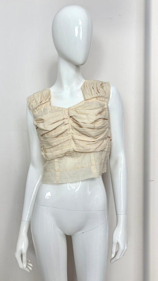 Comme des Garcons S/S 2001 gathered cotton vest