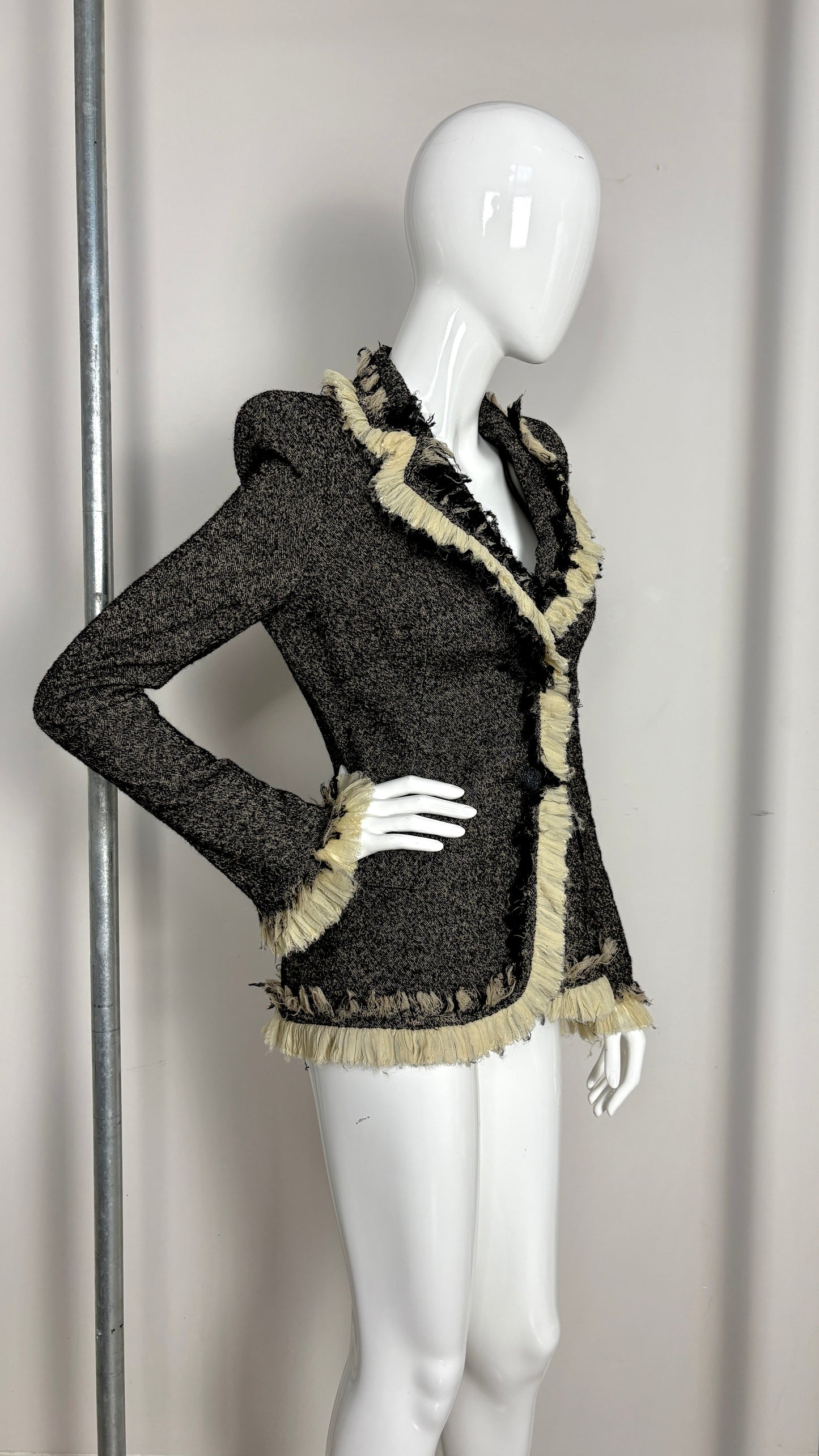 Alexander McQueen pre fall 2010 herringbone and silk suit