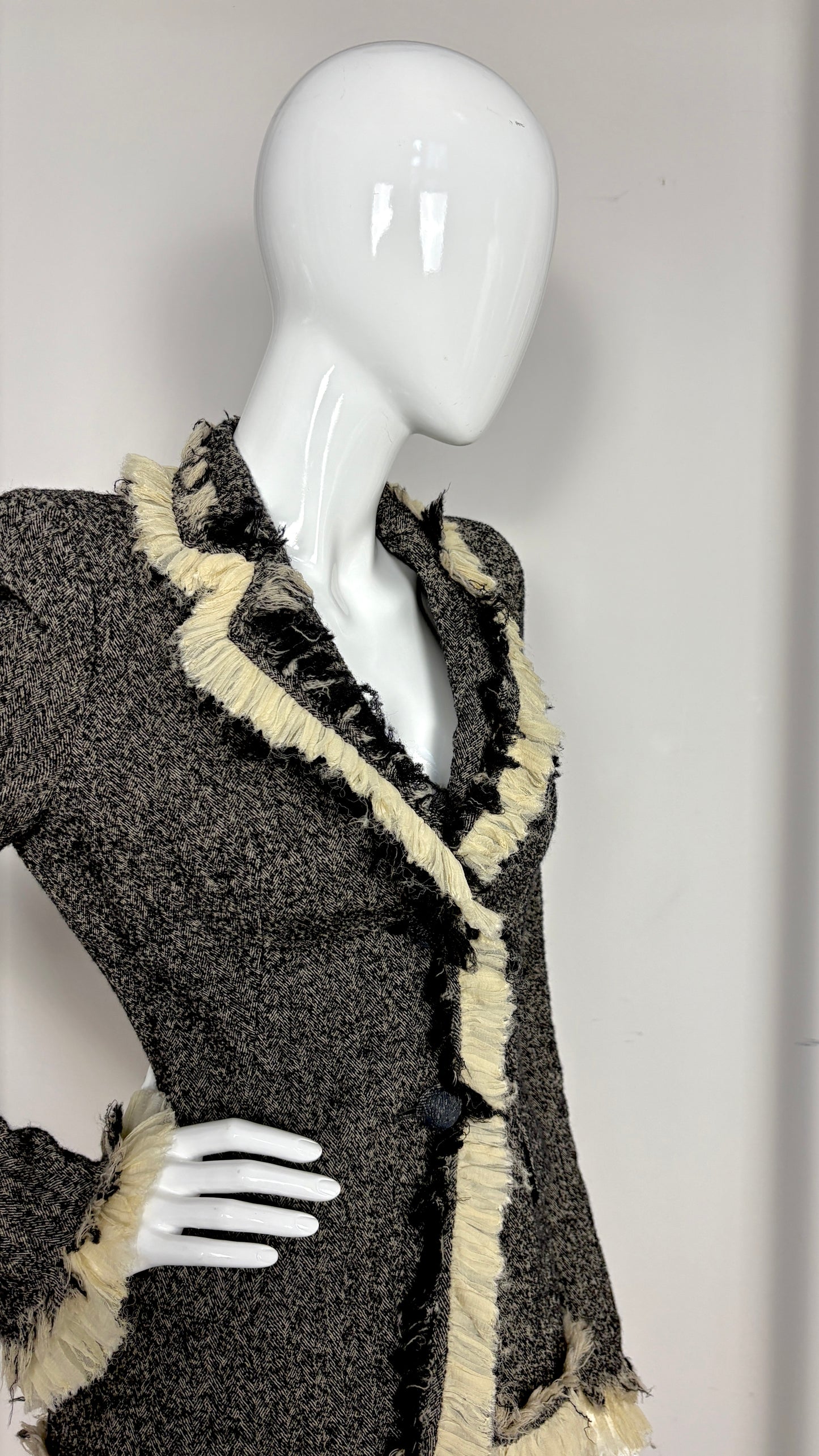 Alexander McQueen pre fall 2010 herringbone and silk suit