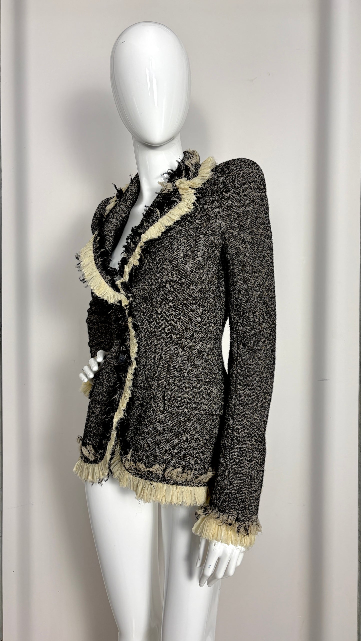 Alexander McQueen pre fall 2010 herringbone and silk suit