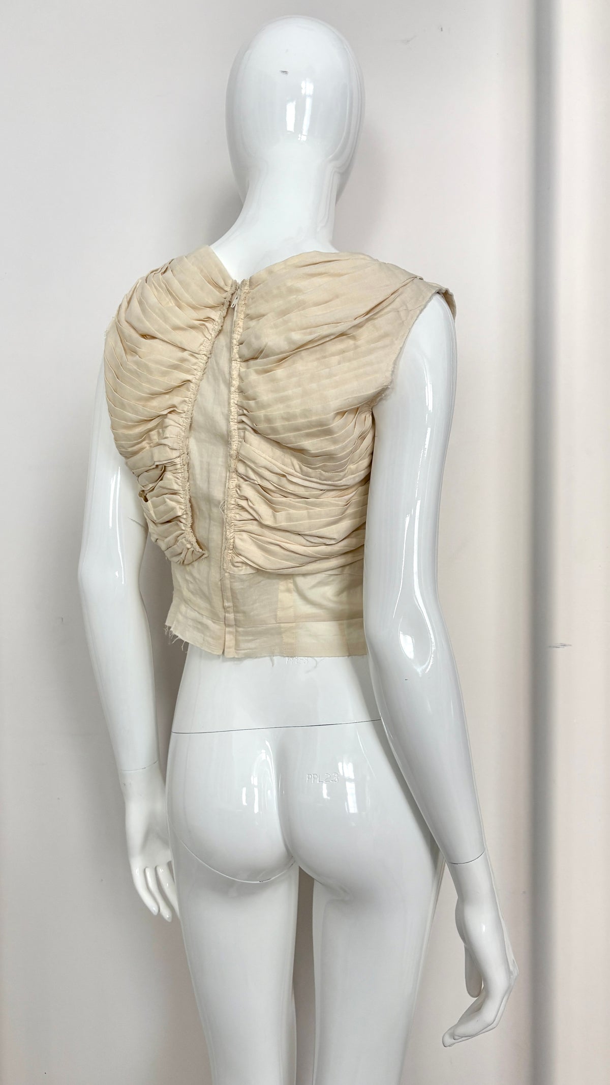 Comme des Garcons S/S 2001 gathered cotton vest