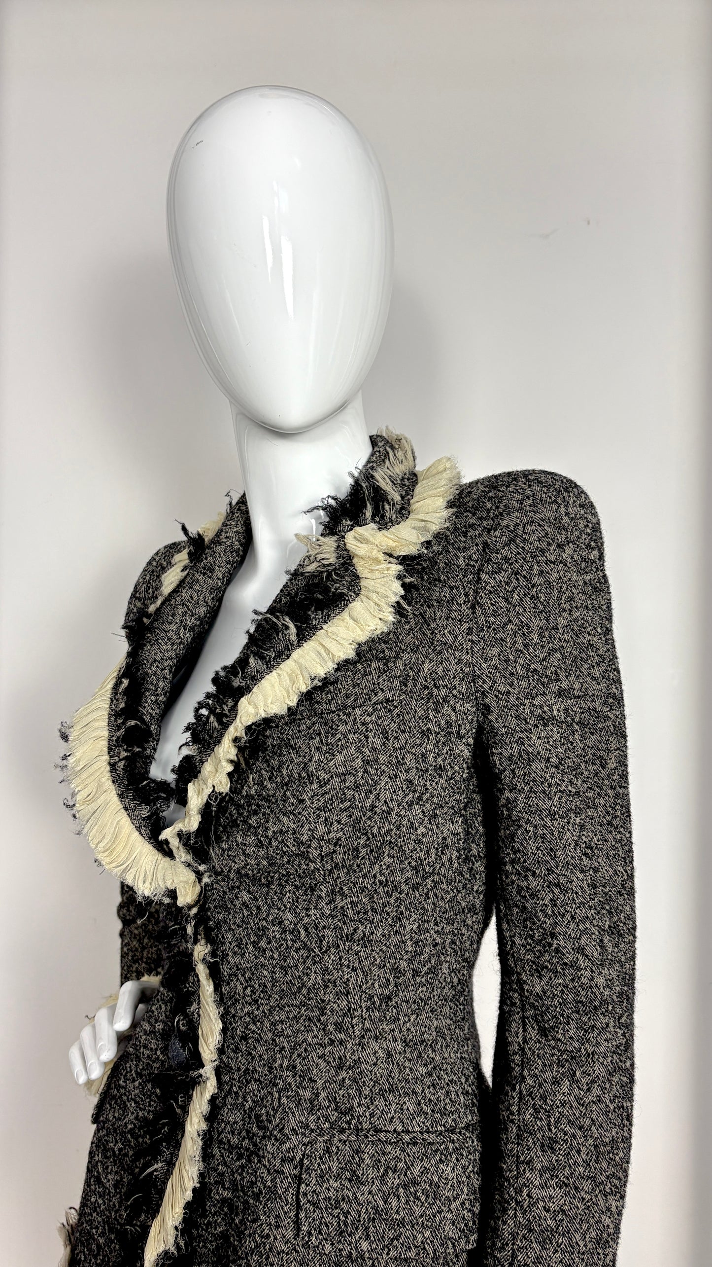 Alexander McQueen pre fall 2010 herringbone and silk suit