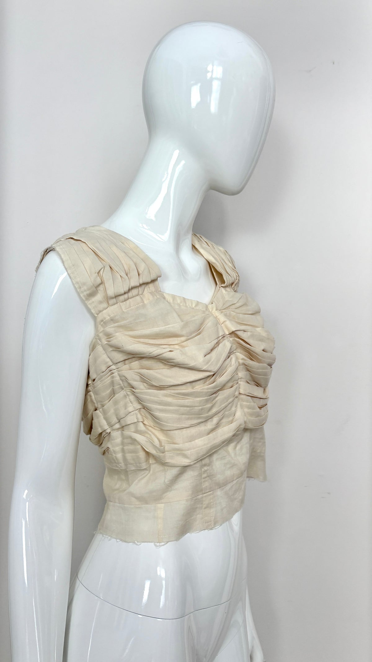 Comme des Garcons S/S 2001 gathered cotton vest