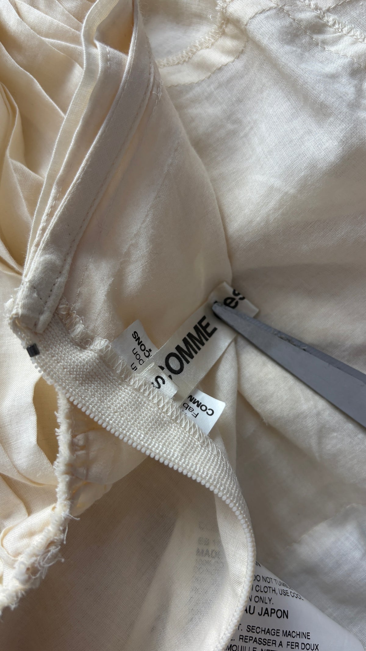 Comme des Garcons S/S 2001 gathered cotton vest