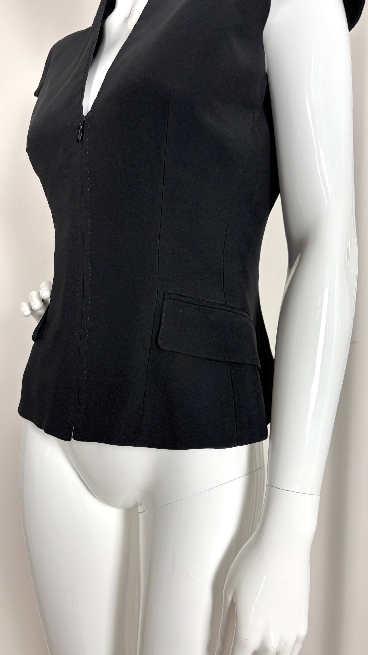 Alexander McQueen S/S 2008 black crepe jacket