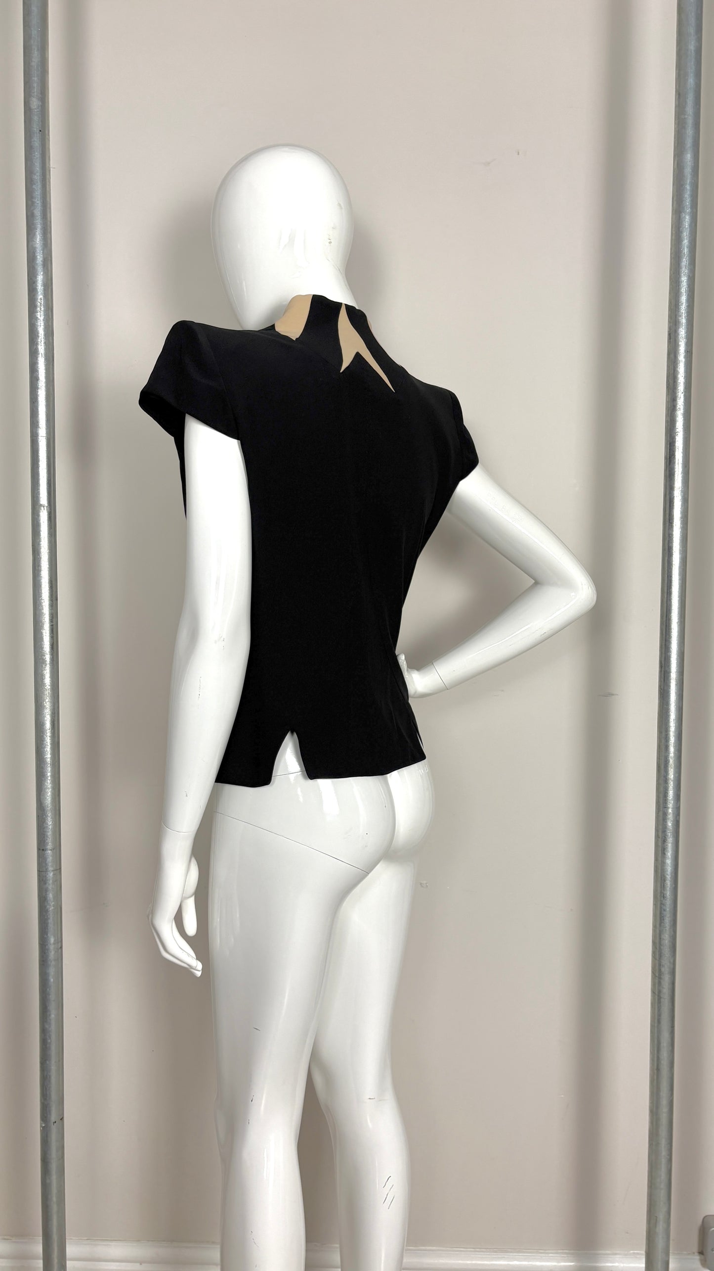 Alexander McQueen S/S 2008 black crepe jacket