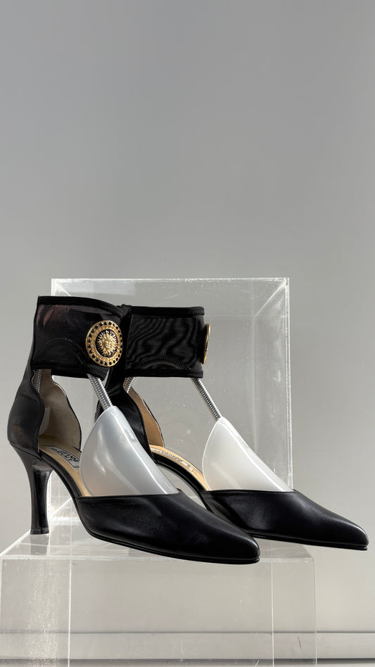 Gianni Versace emblem heels