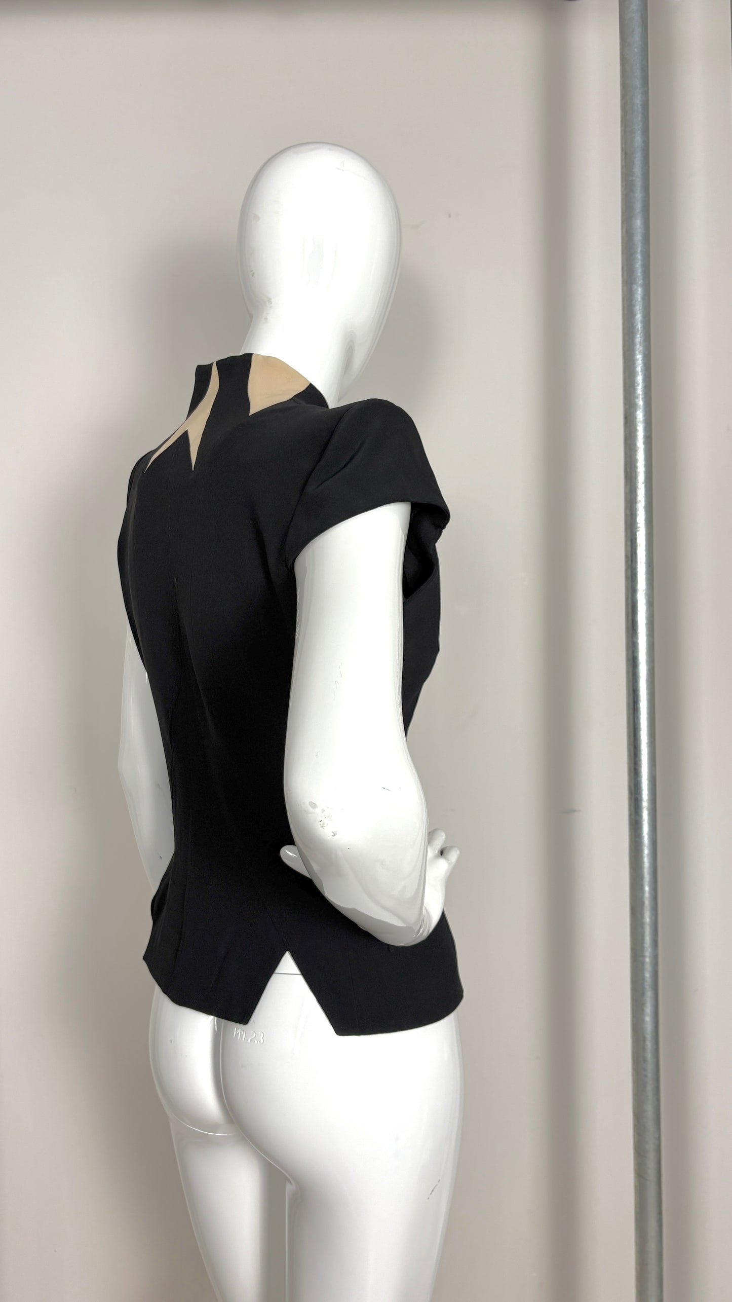 Alexander McQueen S/S 2008 black crepe jacket