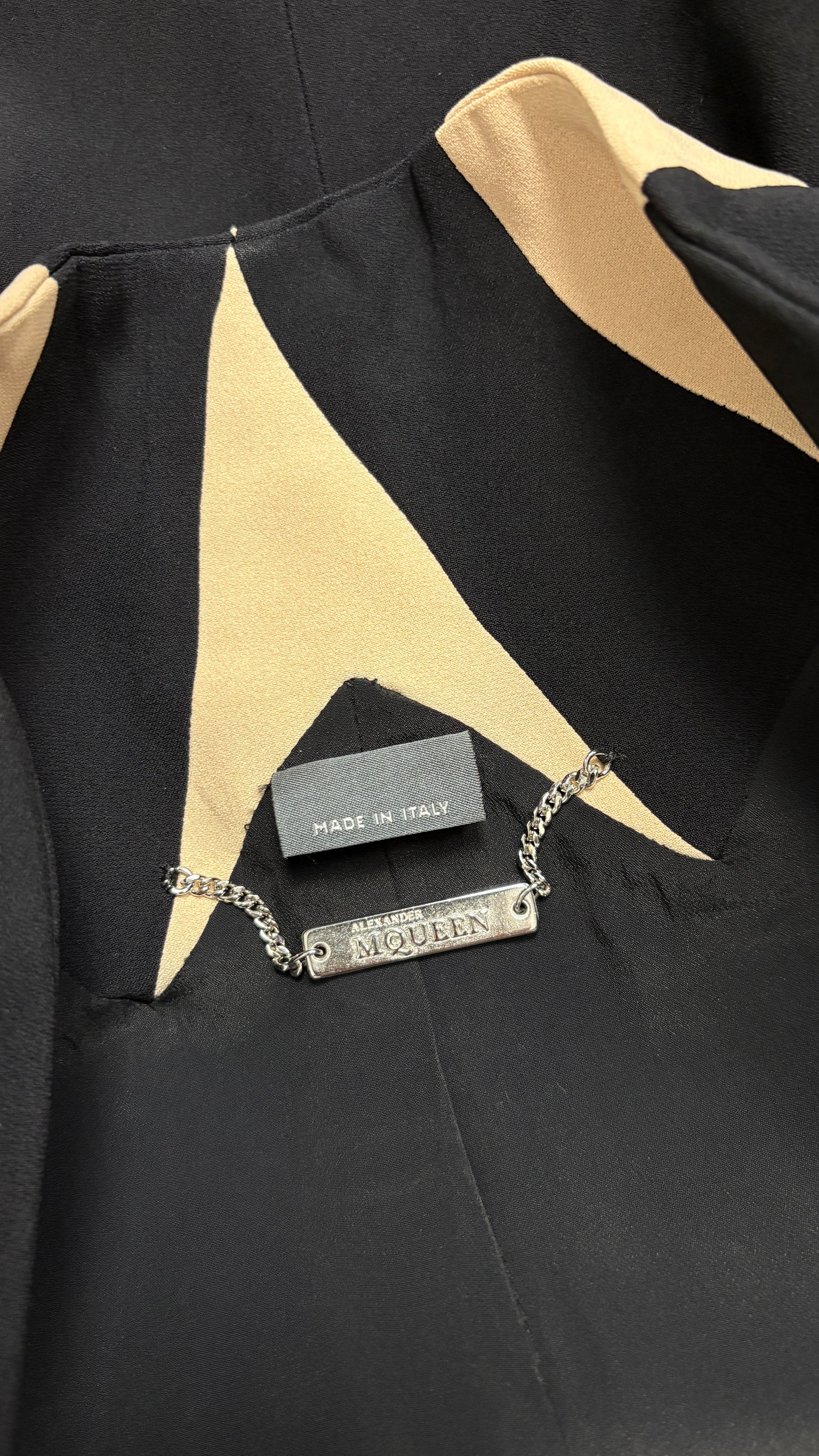 Alexander McQueen S/S 2008 black crepe jacket