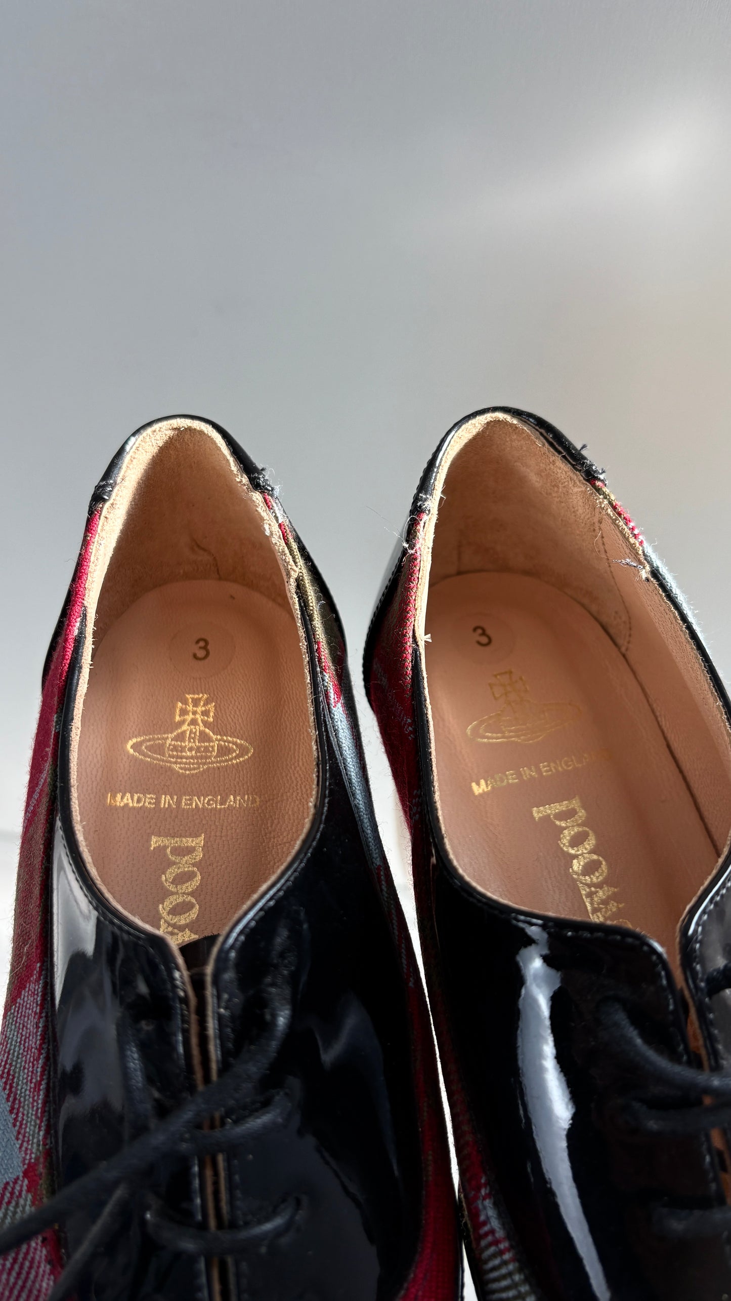 Vivienne Westwood tartan rockinghorse platforms