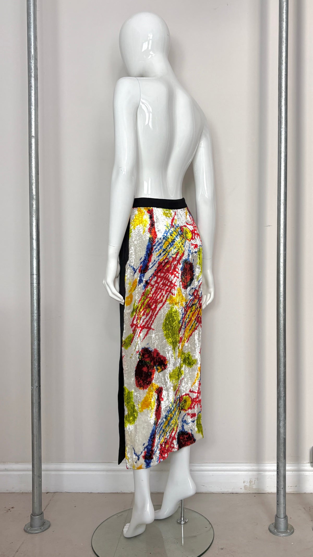 Issey Miyake A/W 1997 graphic print skirt