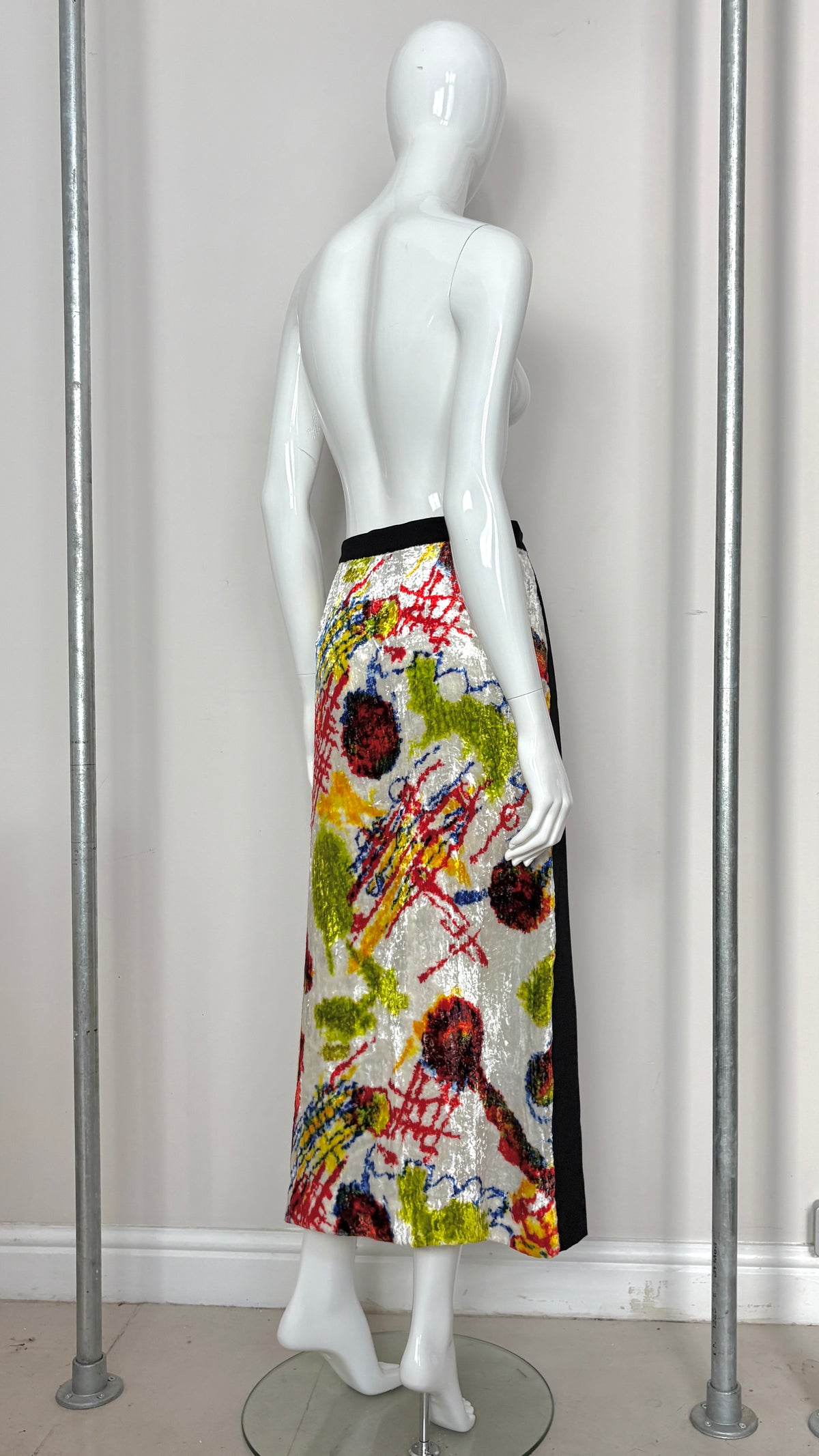 Issey Miyake A/W 1997 graphic print skirt