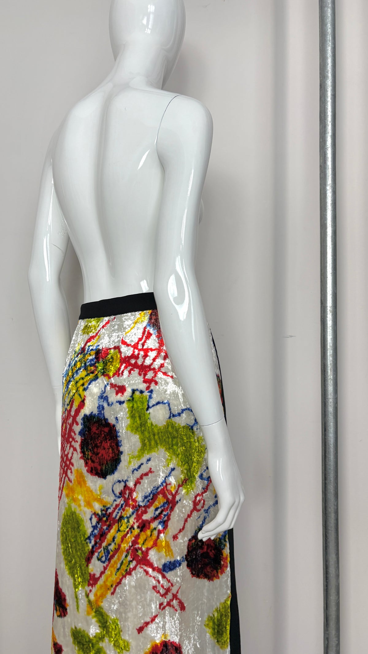 Issey Miyake A/W 1997 graphic print skirt