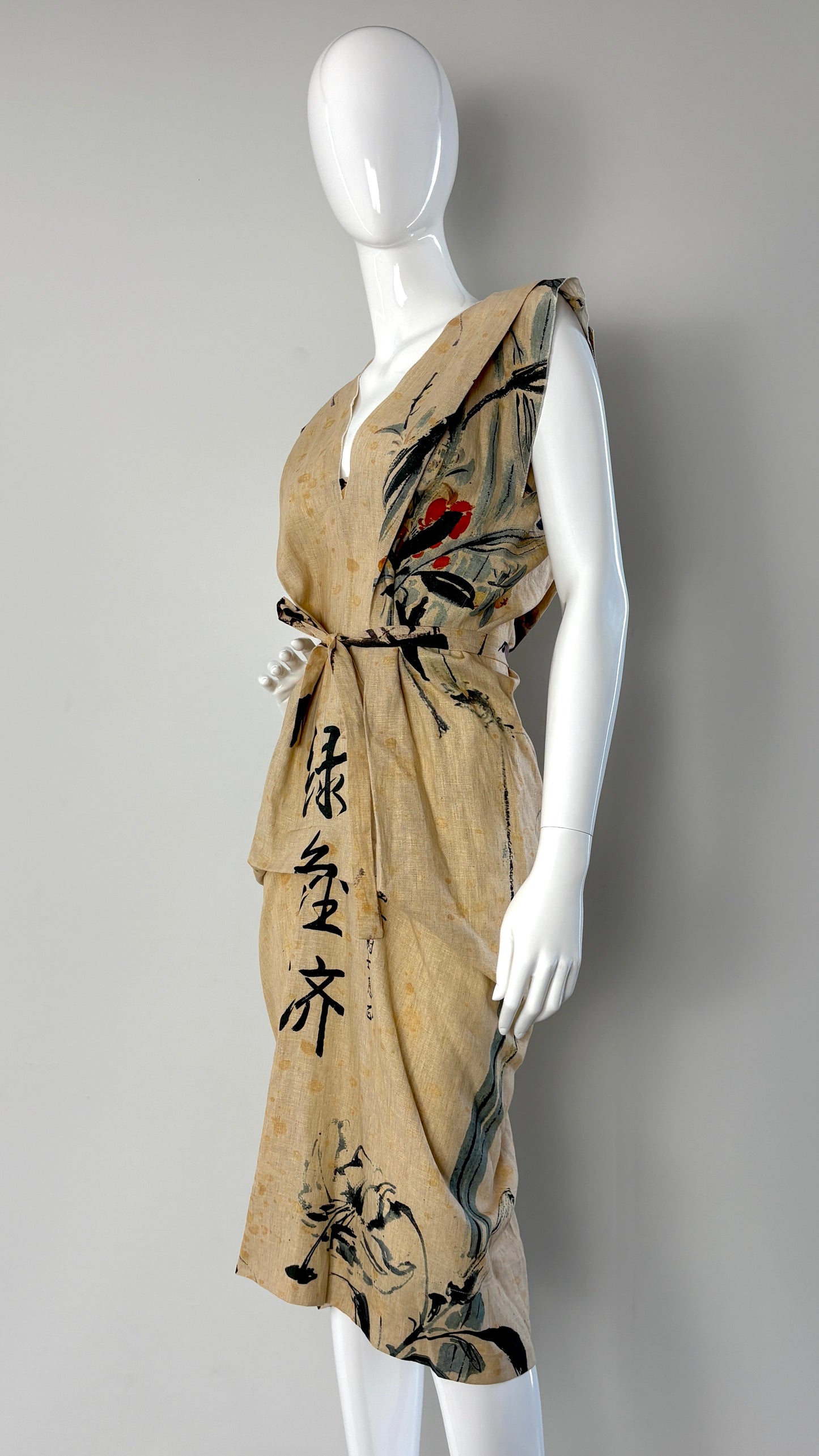 Vivienne Westwood antique script dress with exaggerated darts