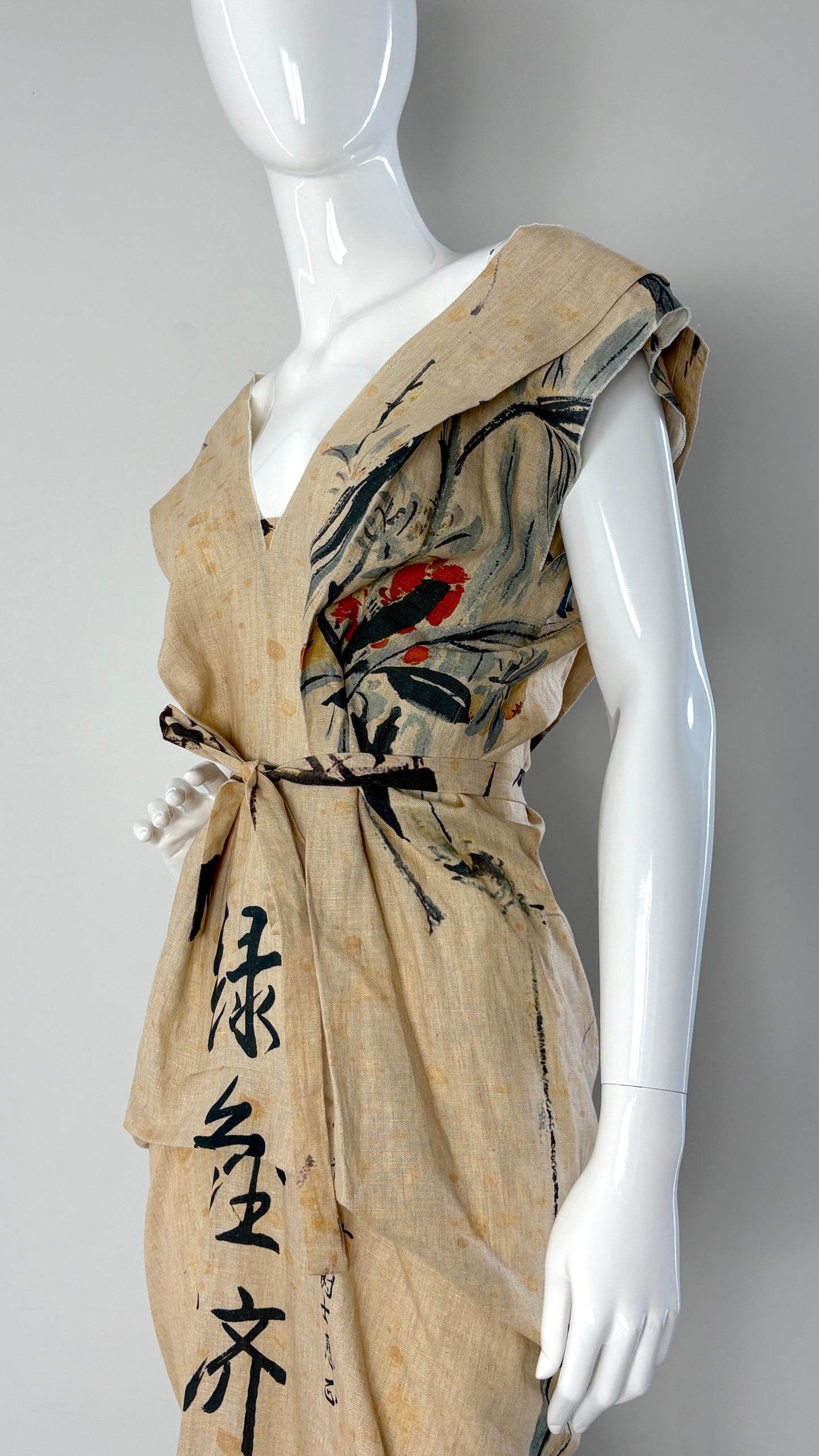 Vivienne Westwood antique script dress with exaggerated darts