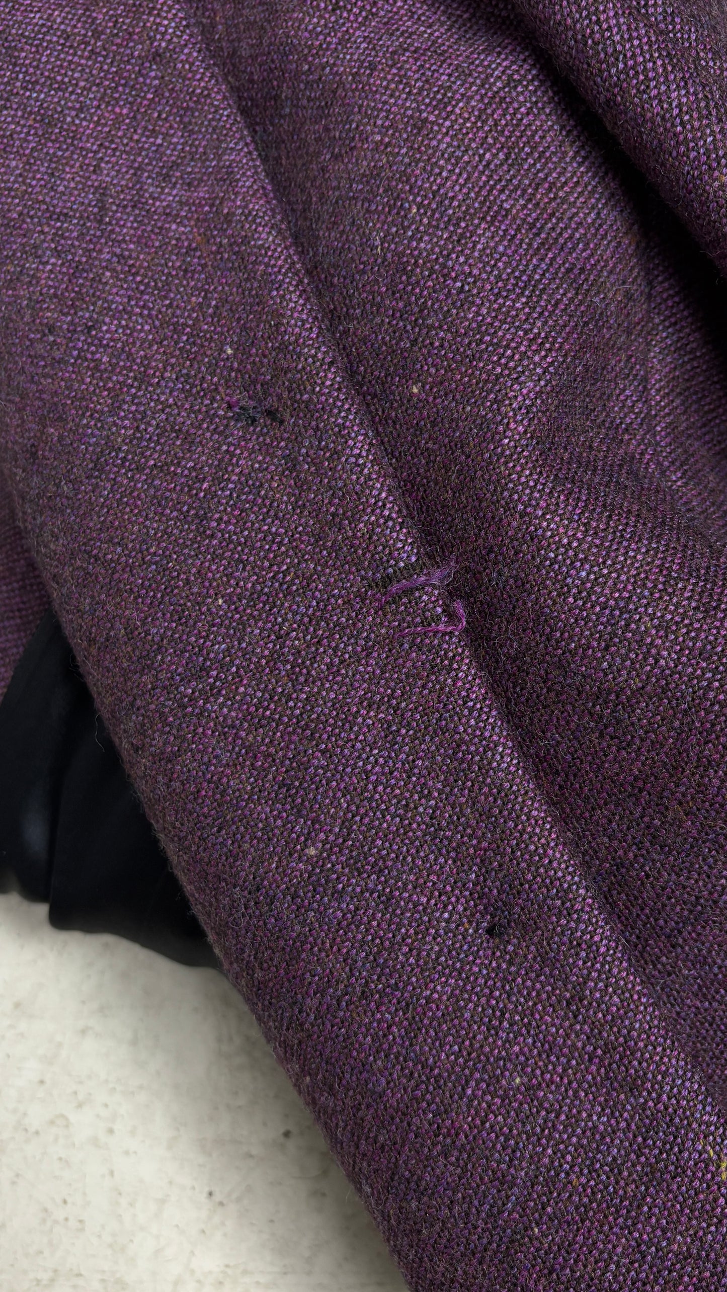 John Galliano circa 1994 aubergine bow applique suit