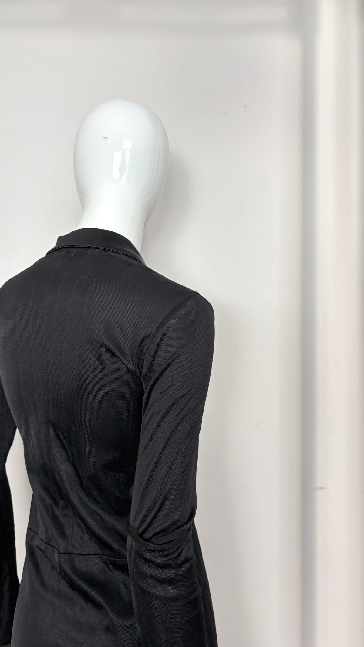 Helmut Lang 90's black dress with technical detailing