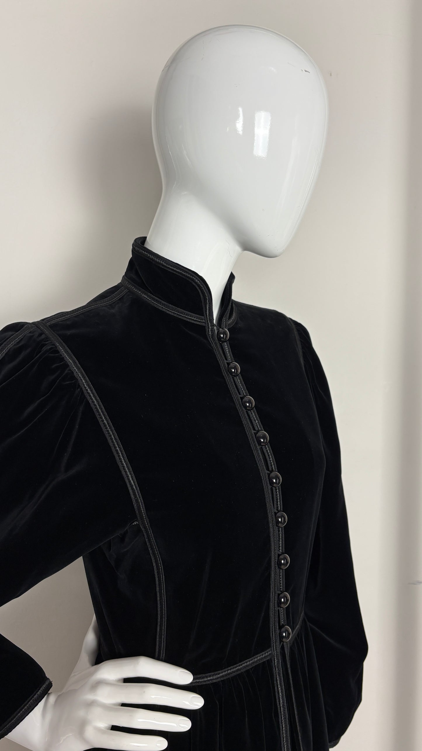 Yves Saint Laurent black velvet ensemble