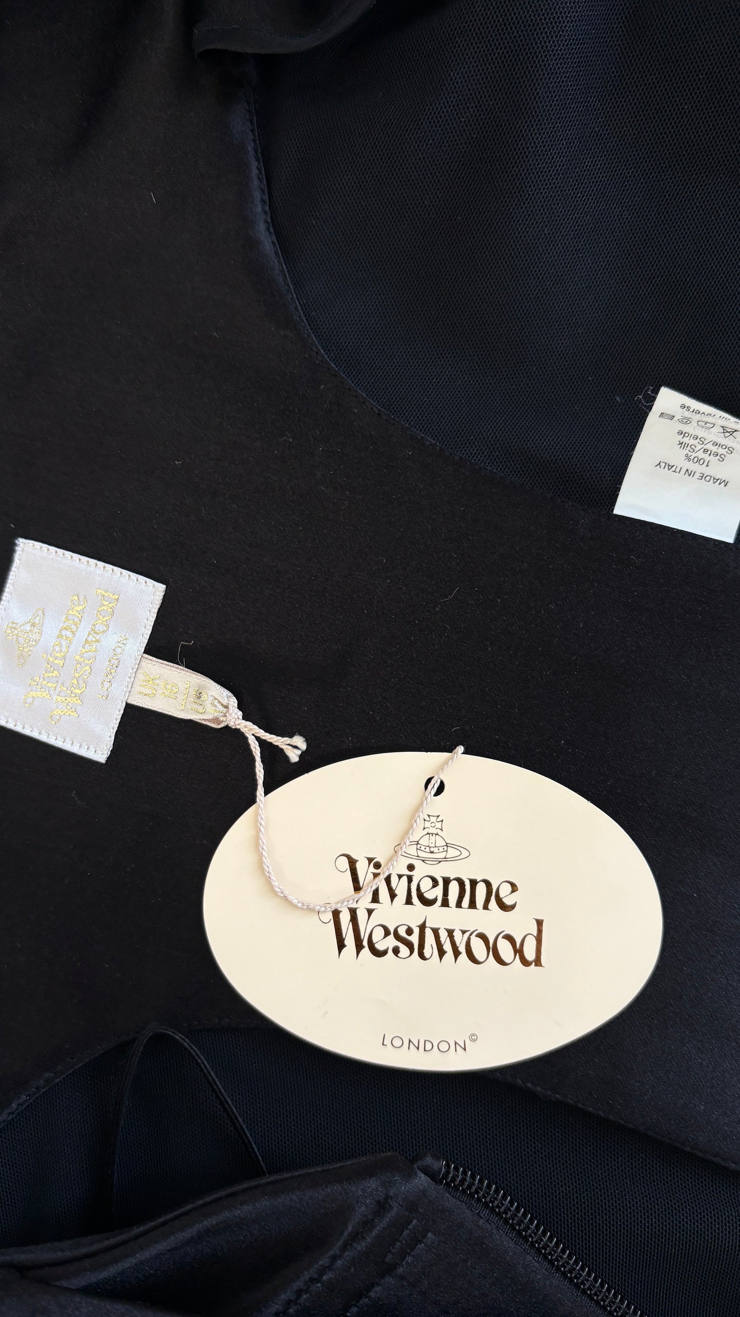 Vivienne Westwood satin corset with integrated waistcoat