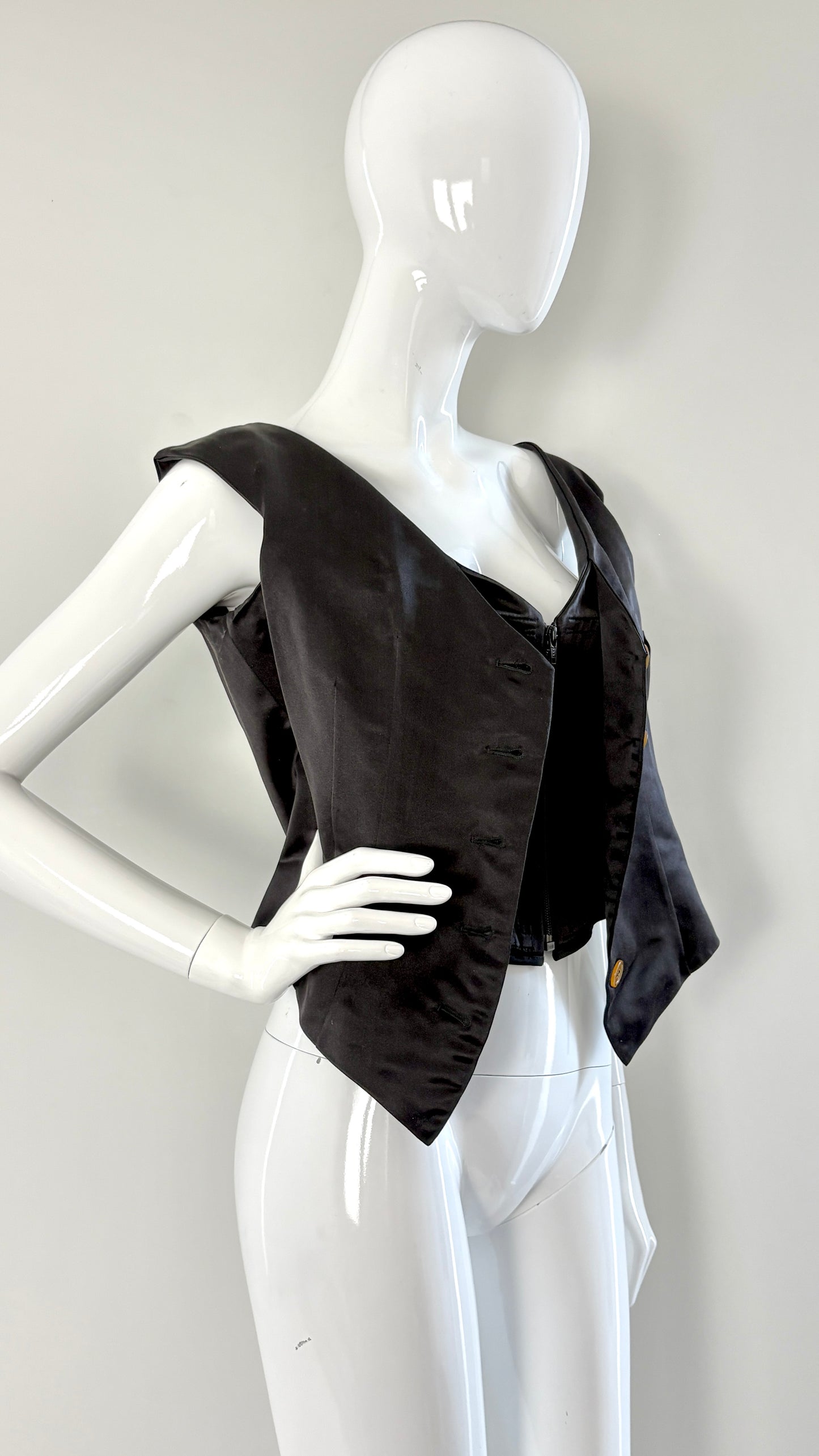 Vivienne Westwood satin corset with integrated waistcoat