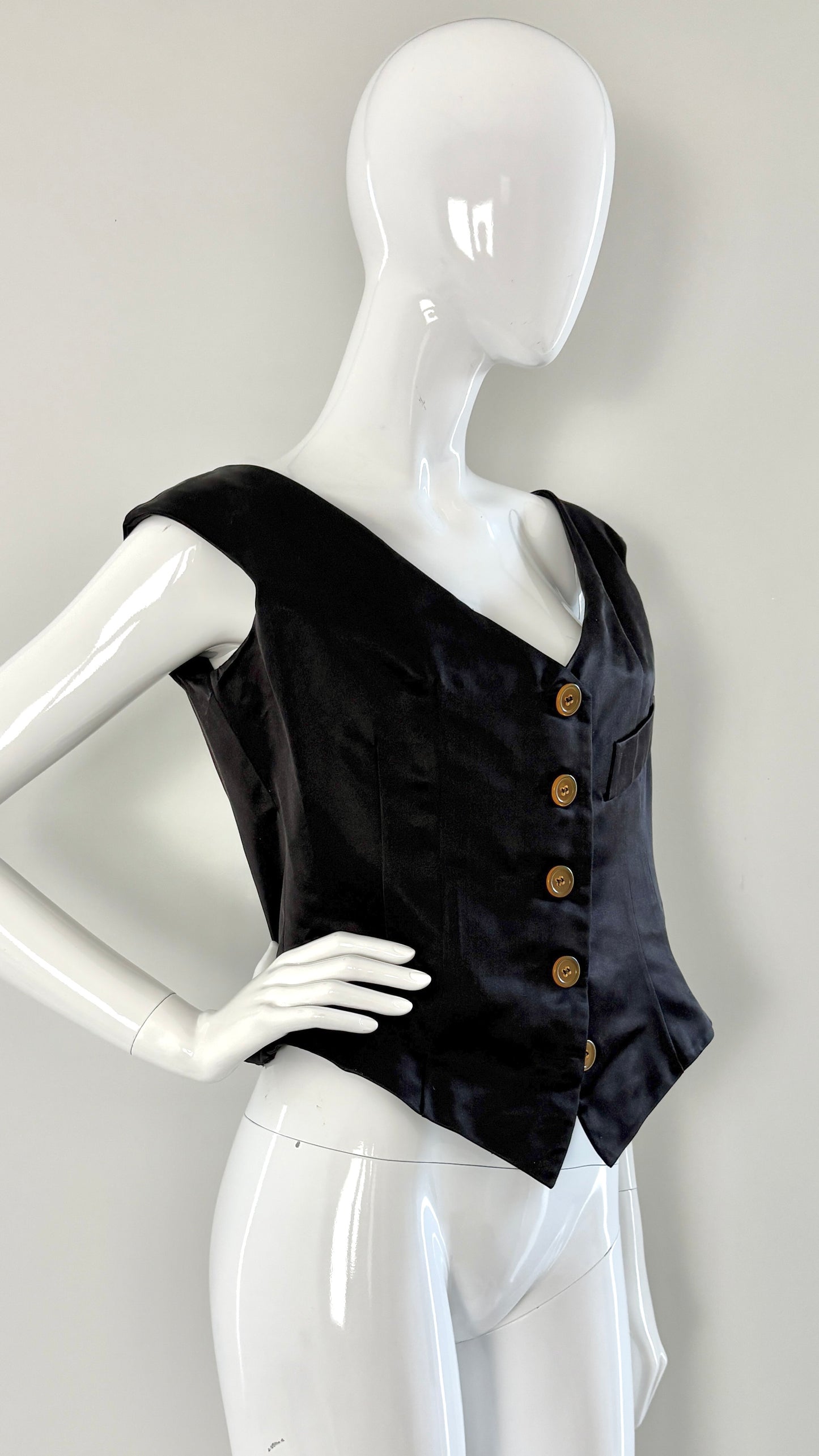 Vivienne Westwood satin corset with integrated waistcoat