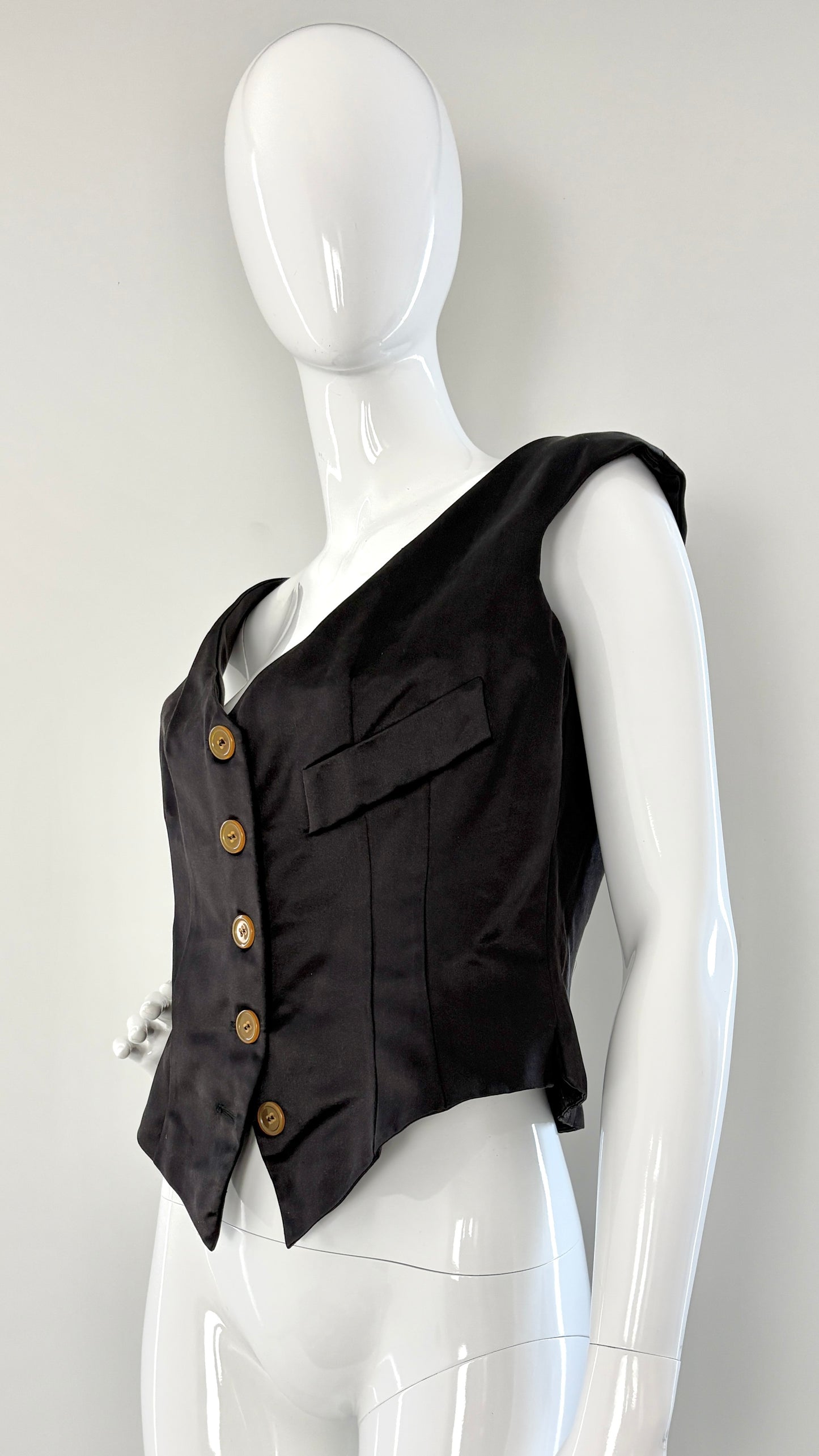 Vivienne Westwood satin corset with integrated waistcoat