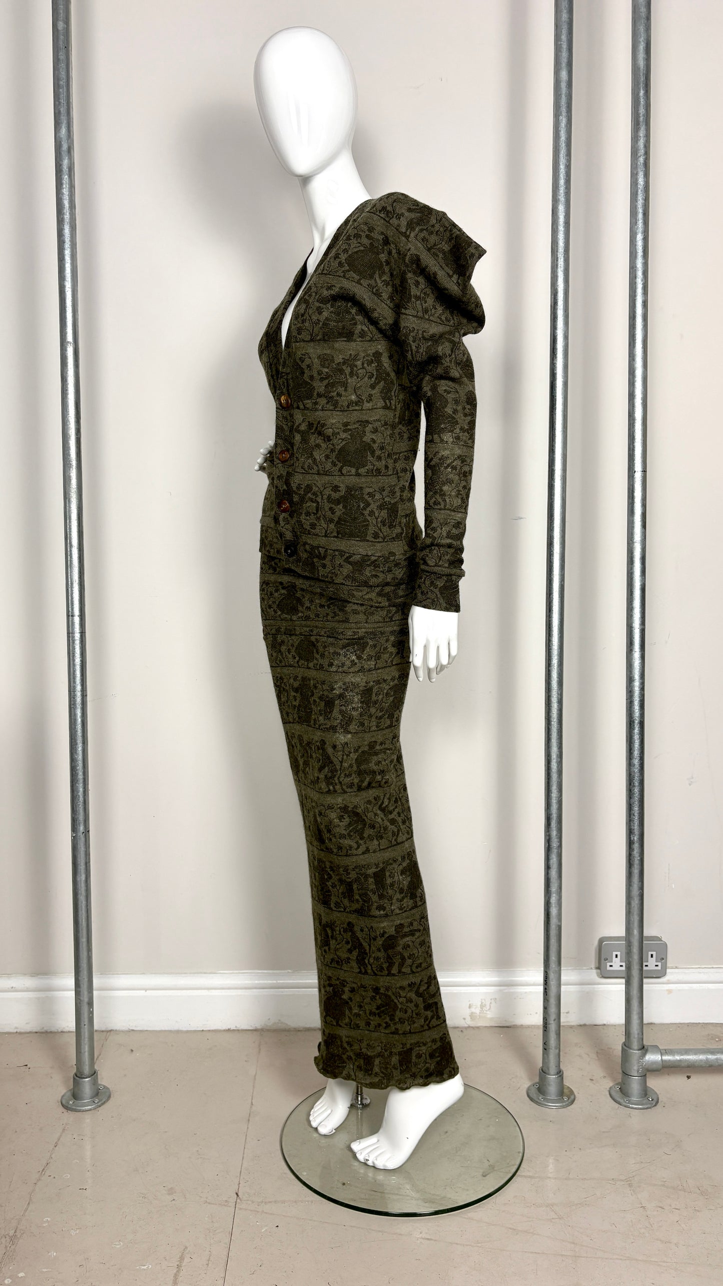 Vivienne Westwood worlds end classics buffalo print knitted twopiece