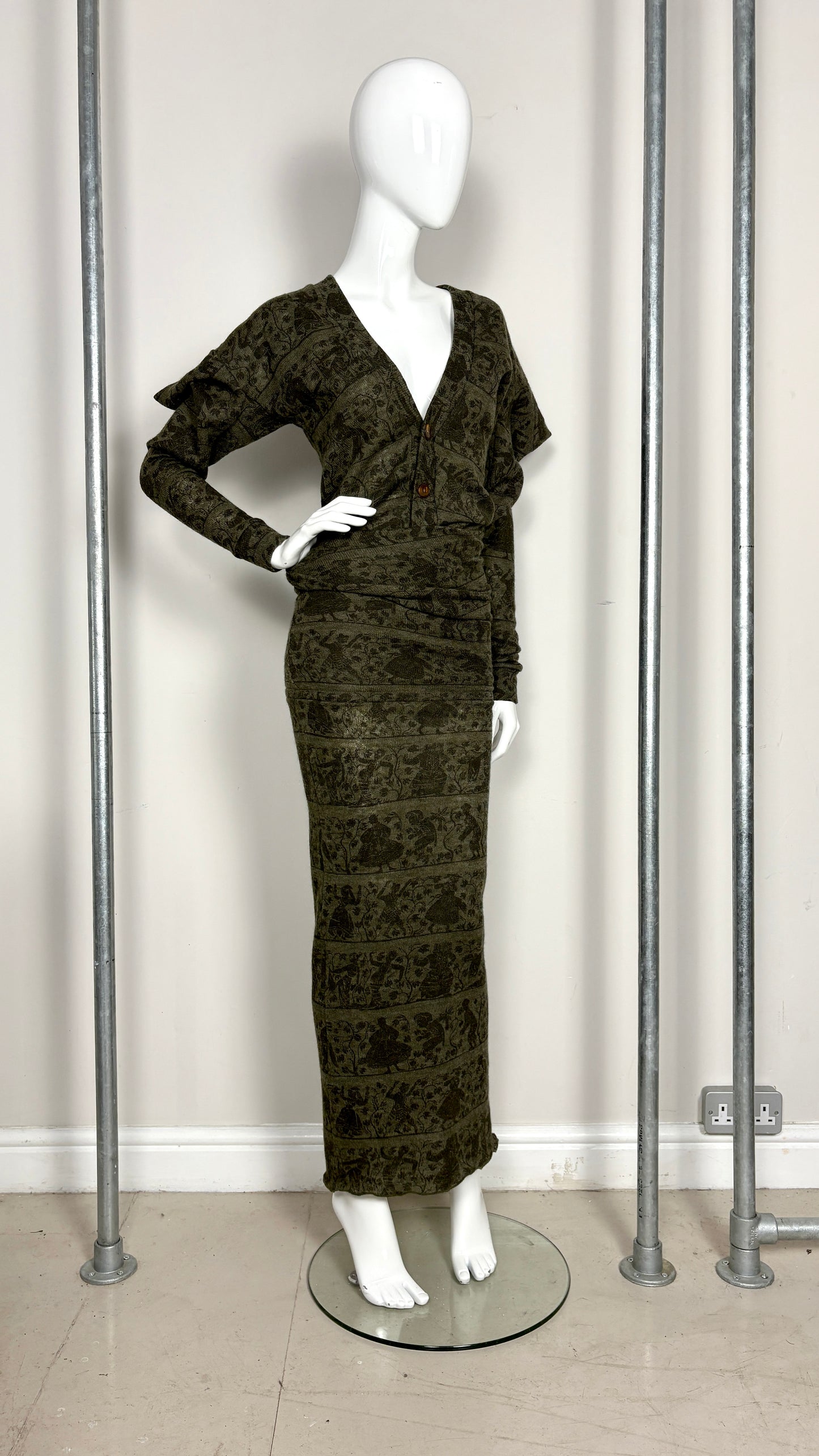 Vivienne Westwood worlds end classics buffalo print knitted twopiece