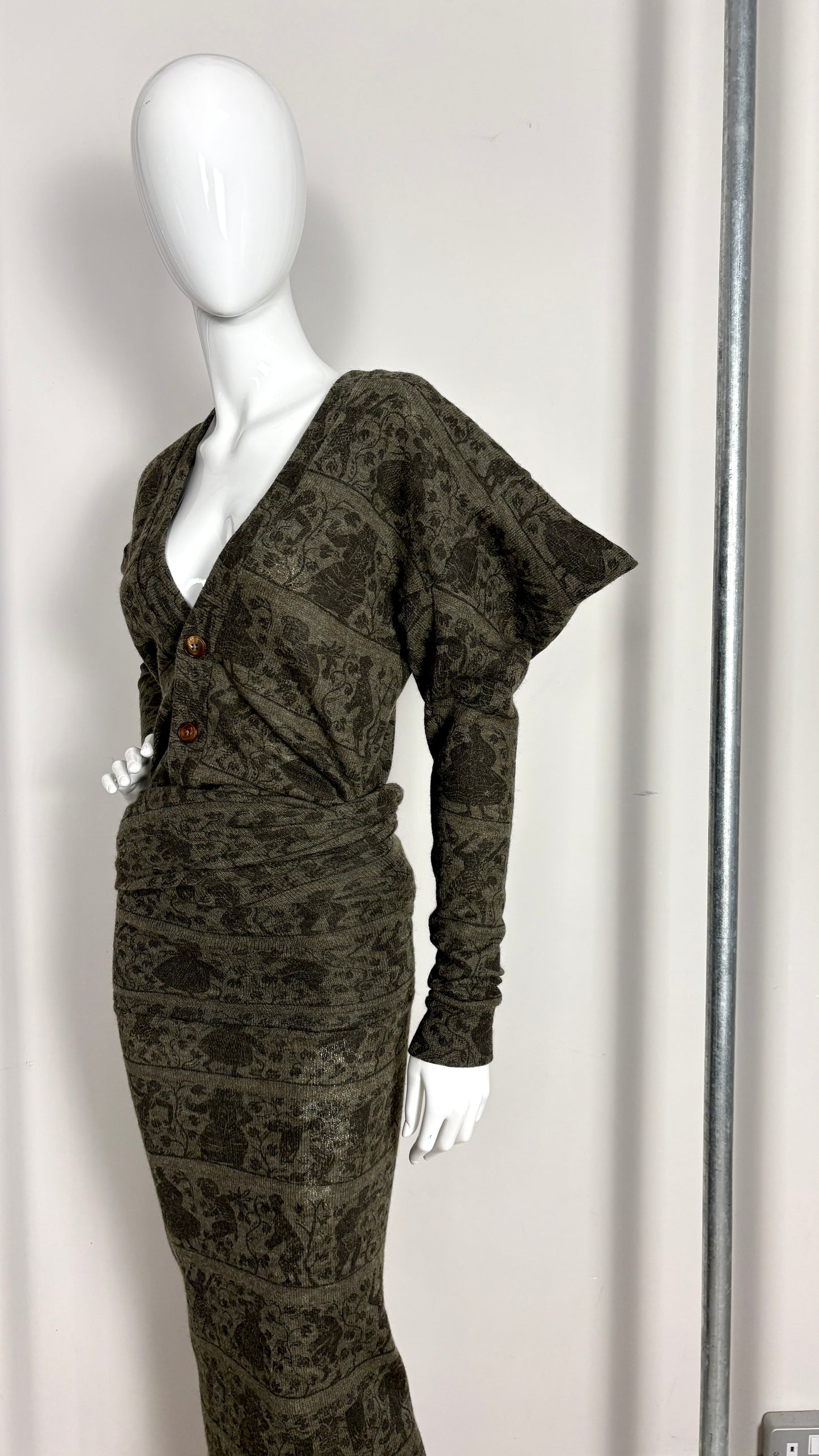 Vivienne Westwood worlds end classics buffalo print knitted twopiece