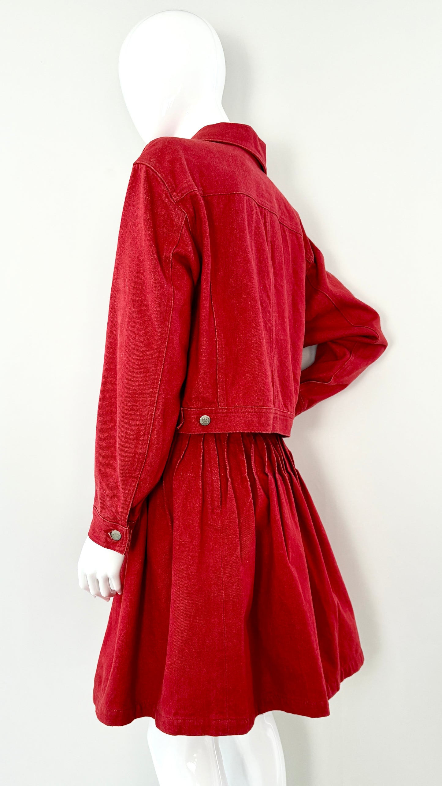 Issey Miyake I.S. pleated denim two piece