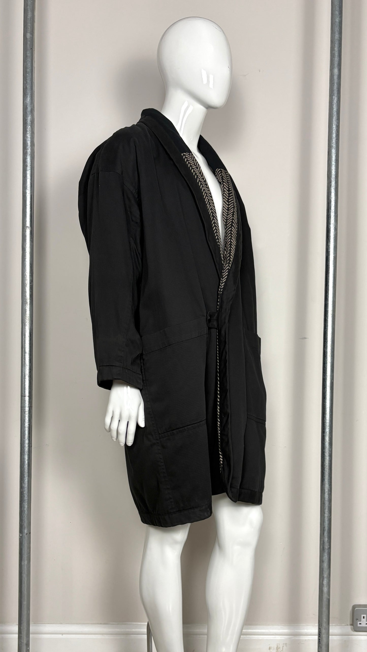 Issey Miyake plantation cocoon coat