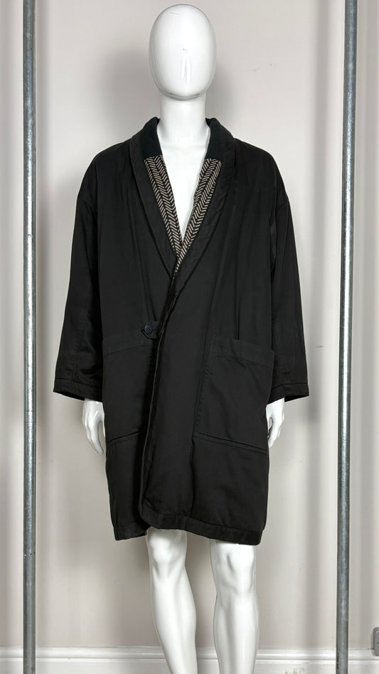 Issey Miyake plantation cocoon coat