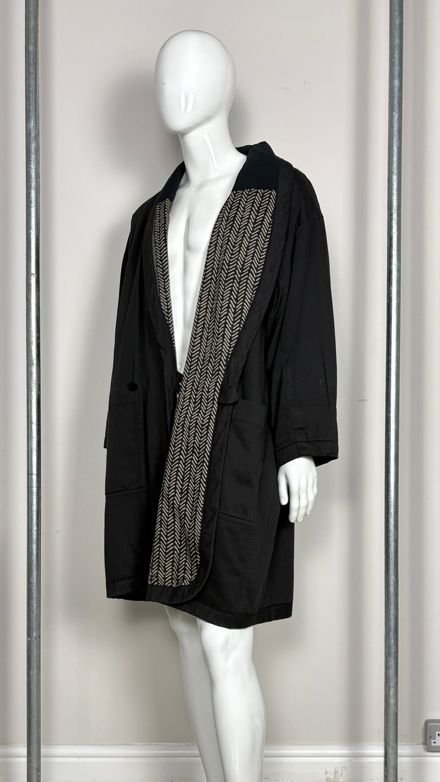 Issey Miyake plantation cocoon coat