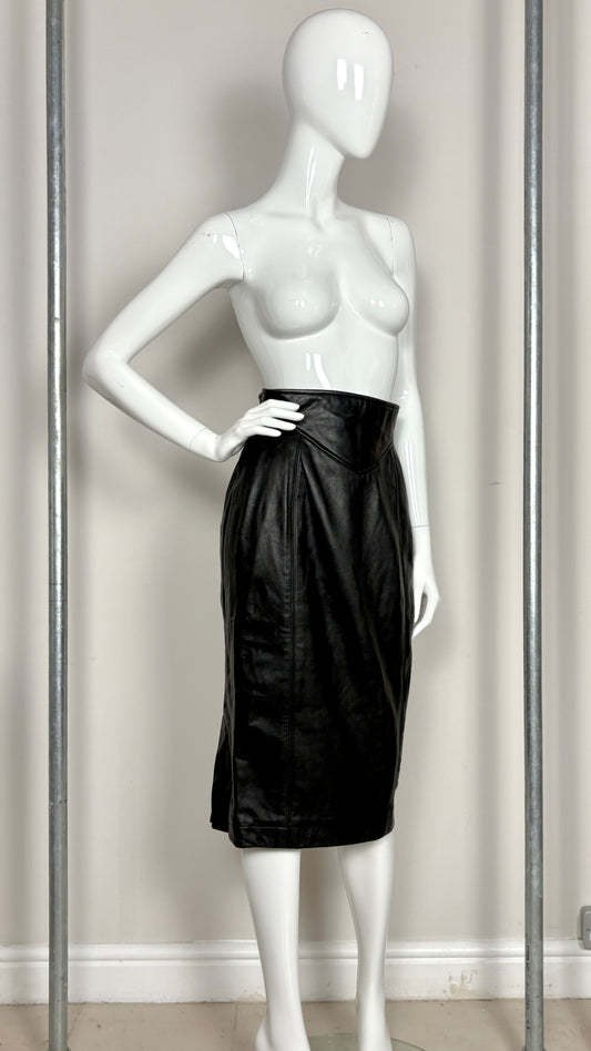Vivienne Westwood couture leather pencil skirt