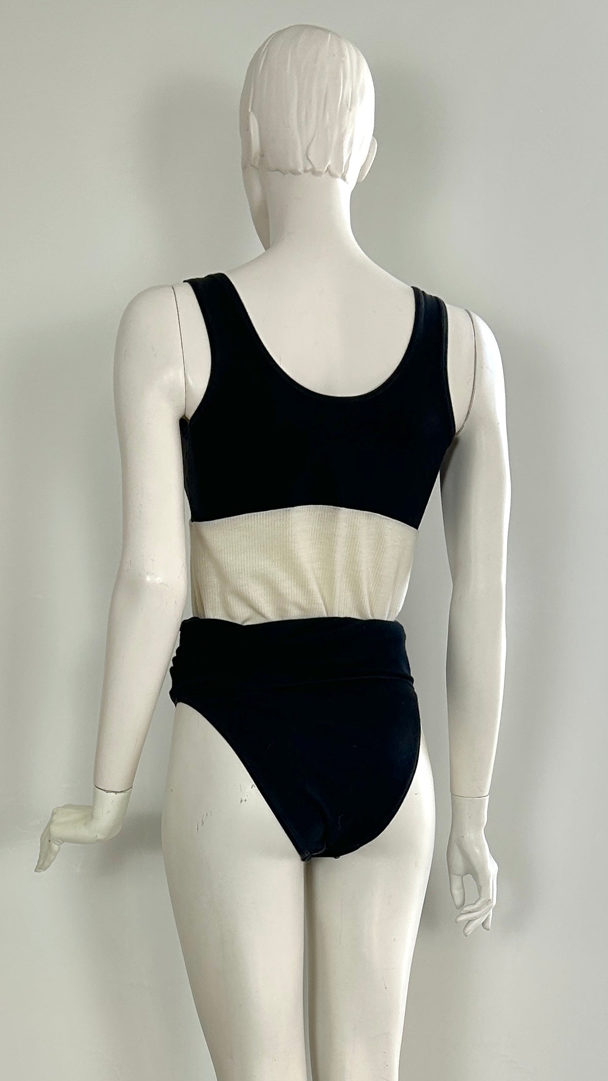 John Flett playsuit with contrast waist