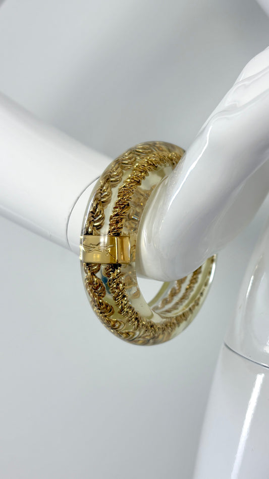Yves Saint Laurent 1970's lucite chain bangle