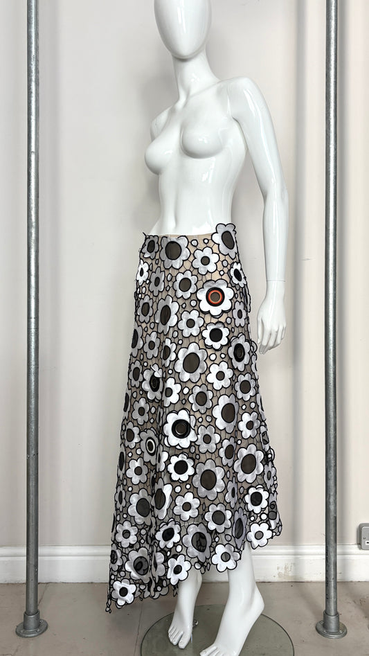 Christopher Kane S/S 2017 floral cutout skirt