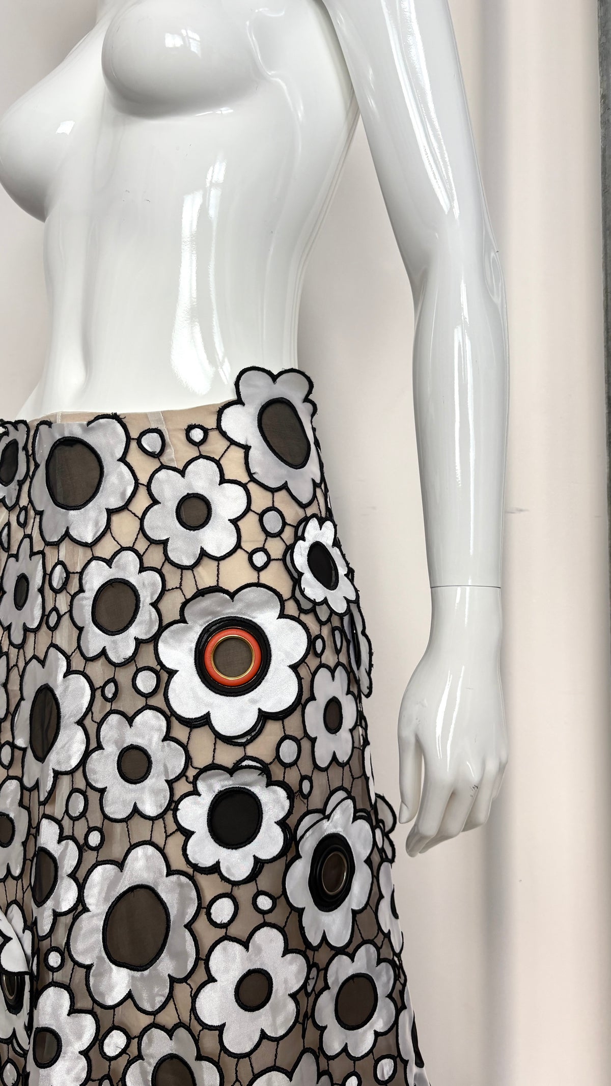 Christopher Kane S/S 2017 floral cutout skirt