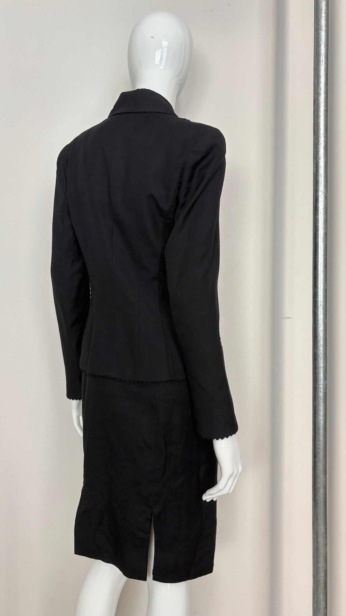 John Galliano 90's dress and jacket with loop trim detail