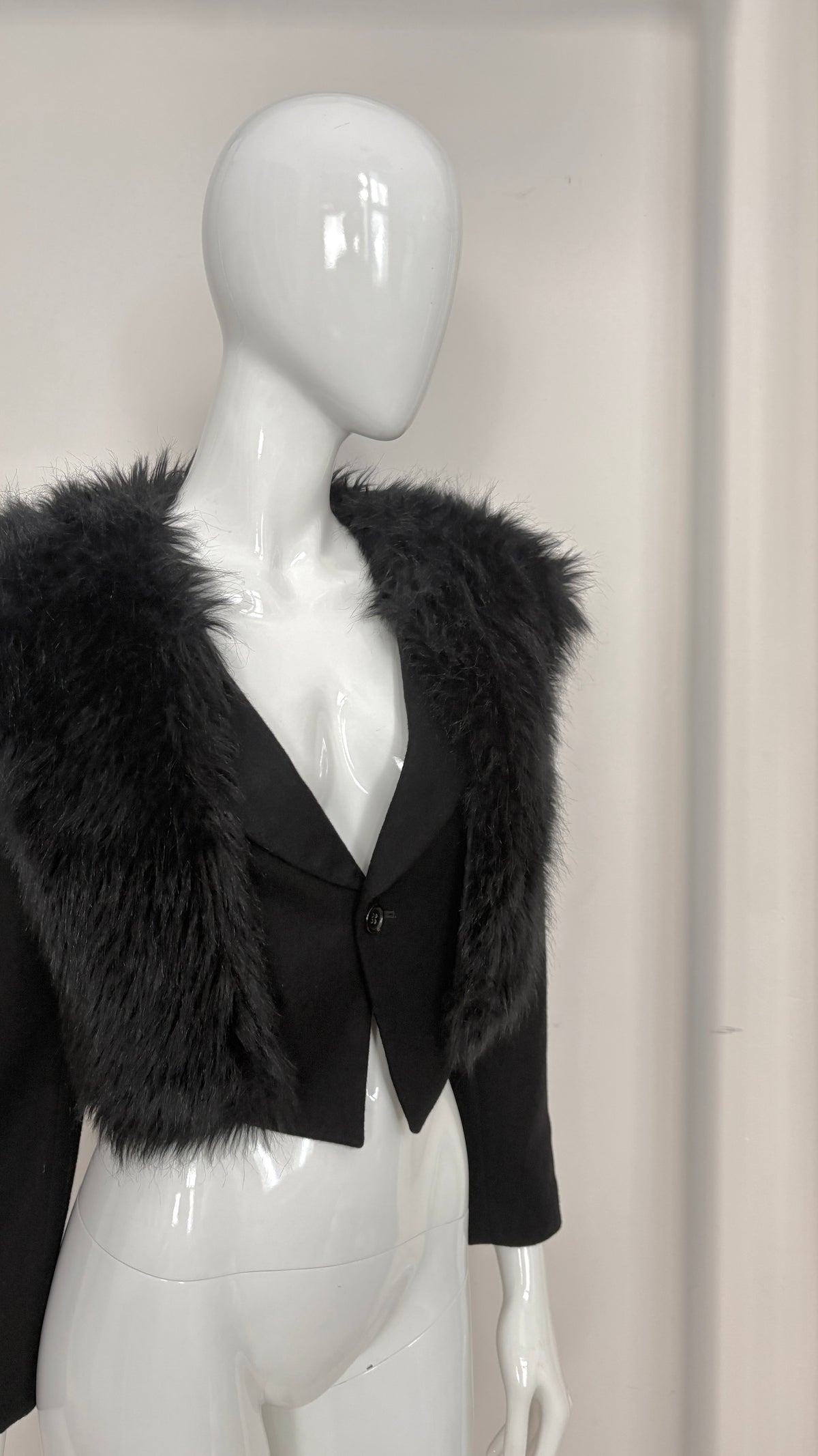 Comme des Garcons 1989 bolero with faux fur shawl