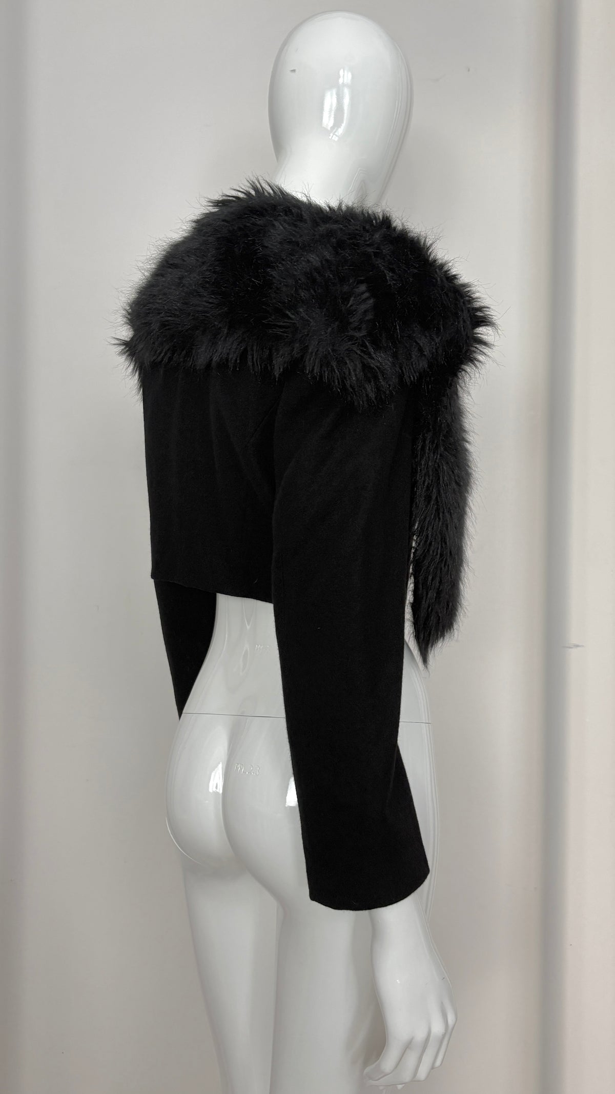 Comme des Garcons 1989 bolero with faux fur shawl