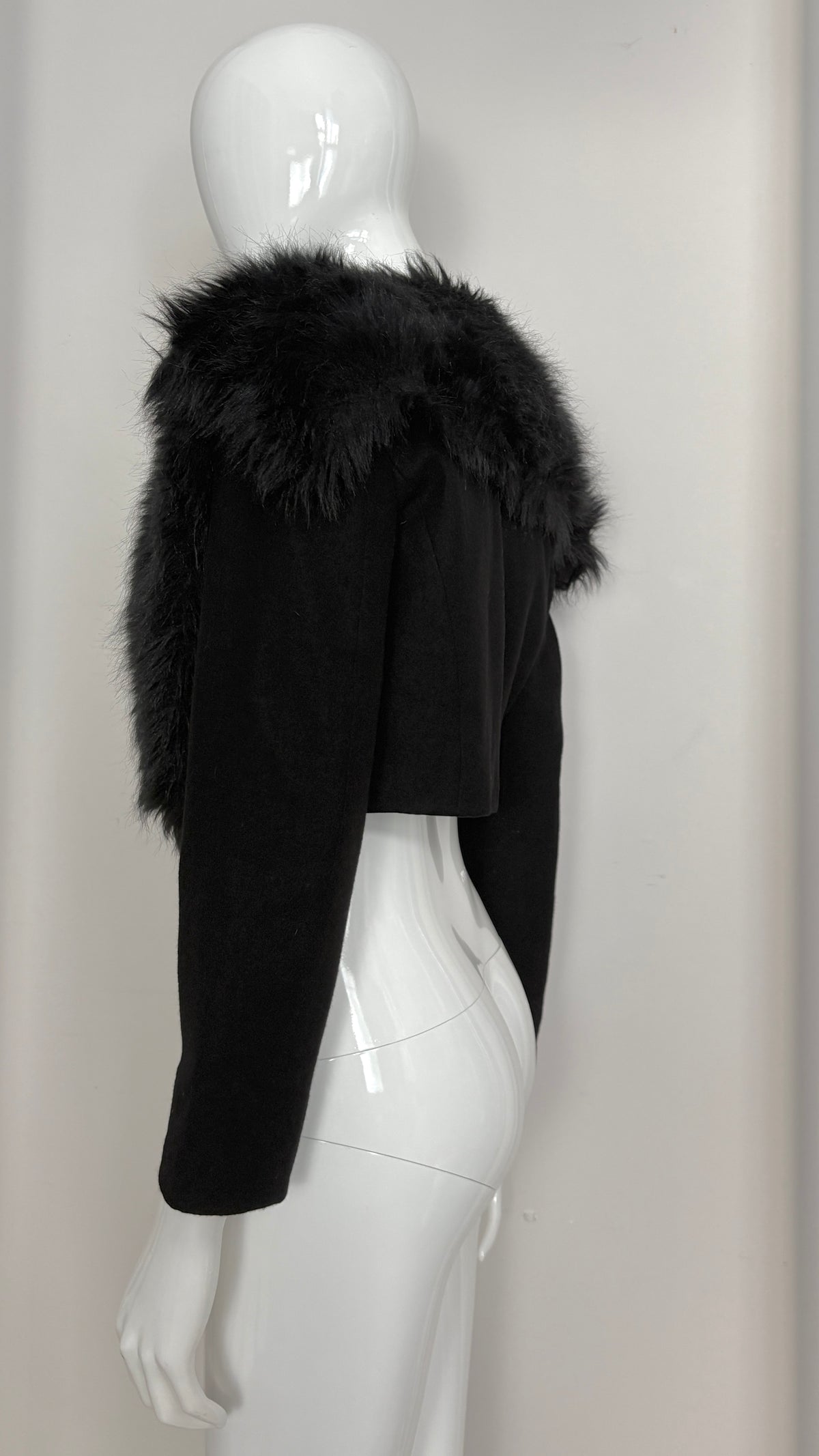 Comme des Garcons 1989 bolero with faux fur shawl