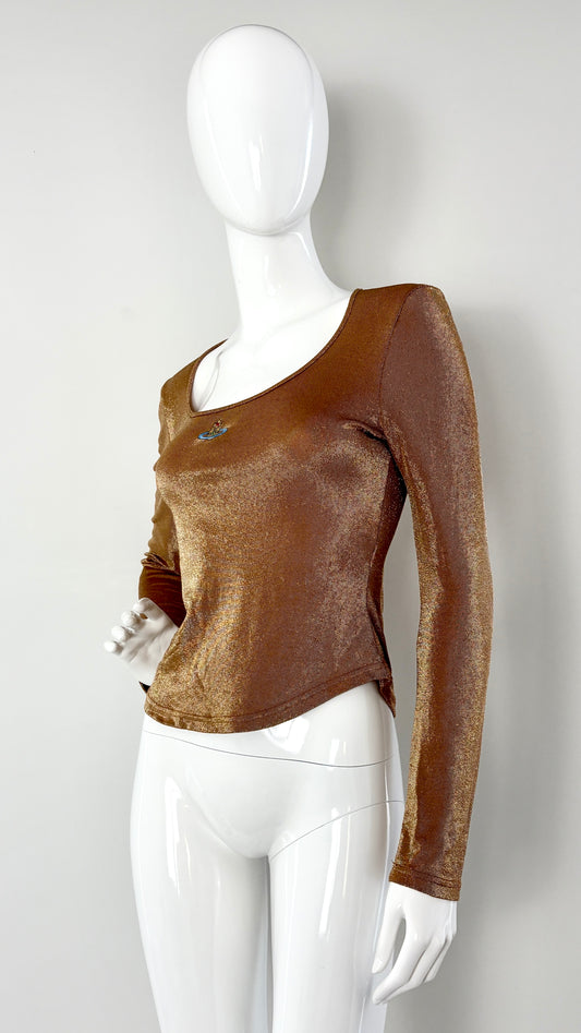 Vivienne Westwood gold lurex orb top