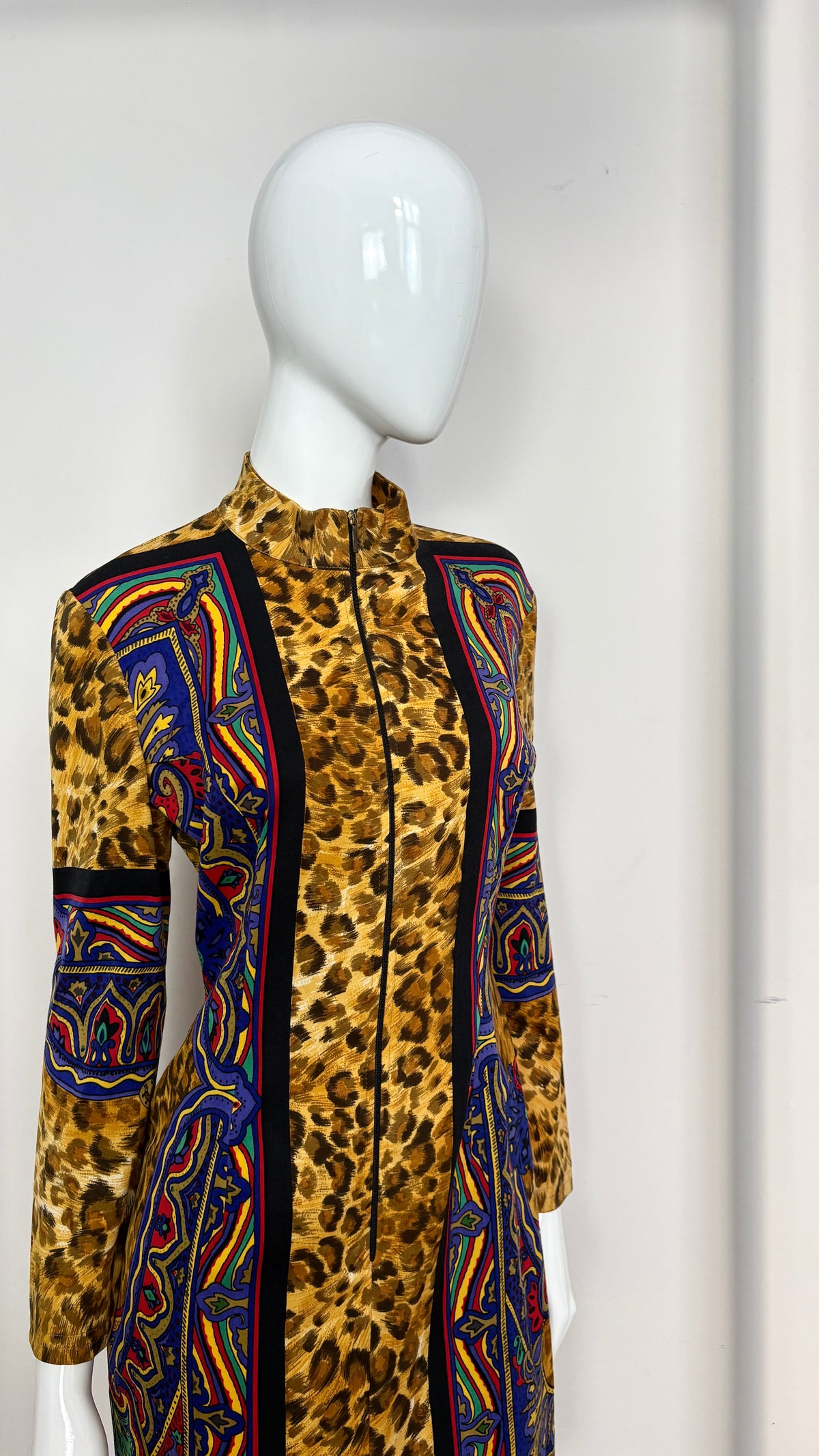 Gianni Versace Versus leopard/baroque print dress